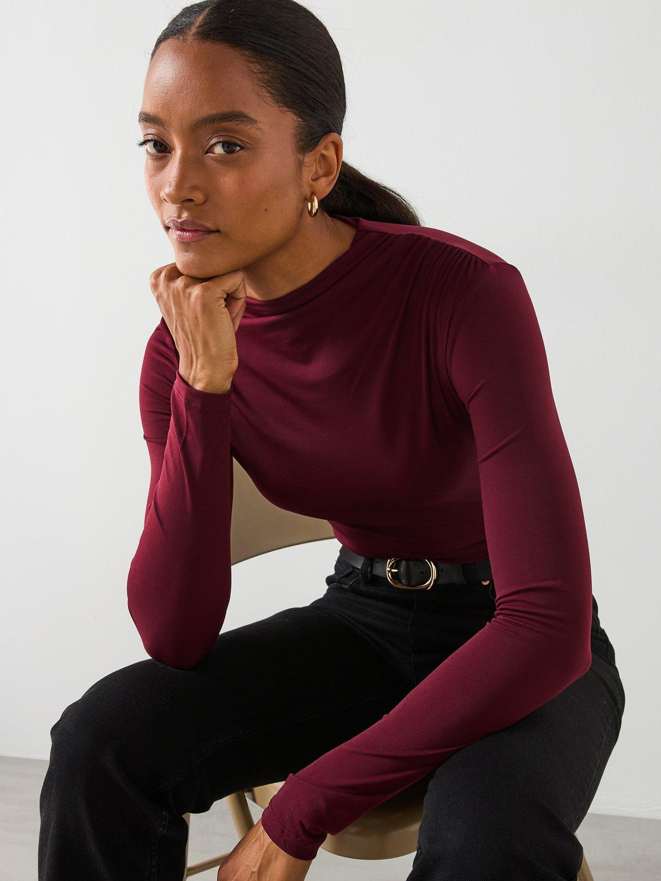 mango-draped-fitted-t-shirt-redoutfit