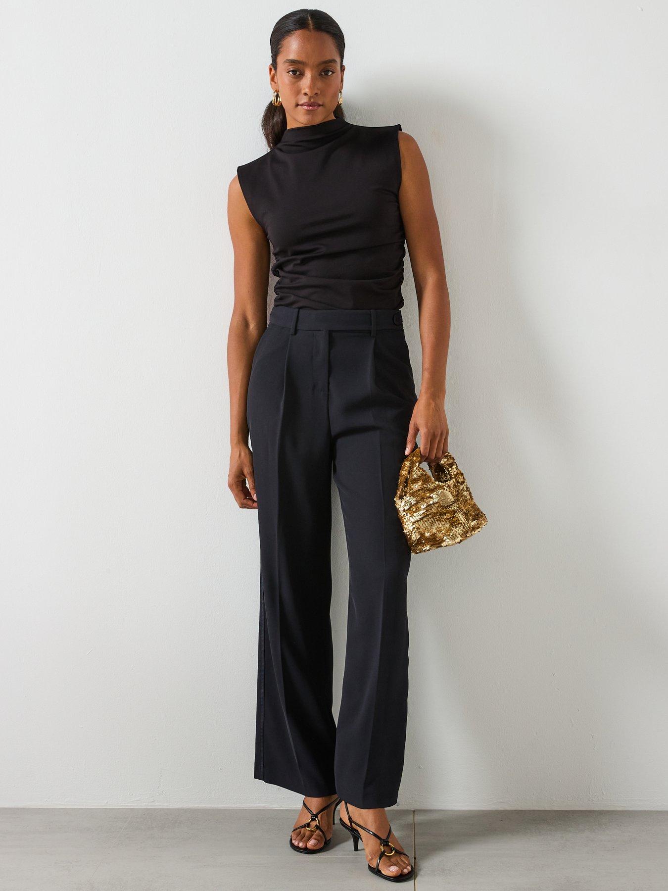 mango-ruched-funnel-neck-topback