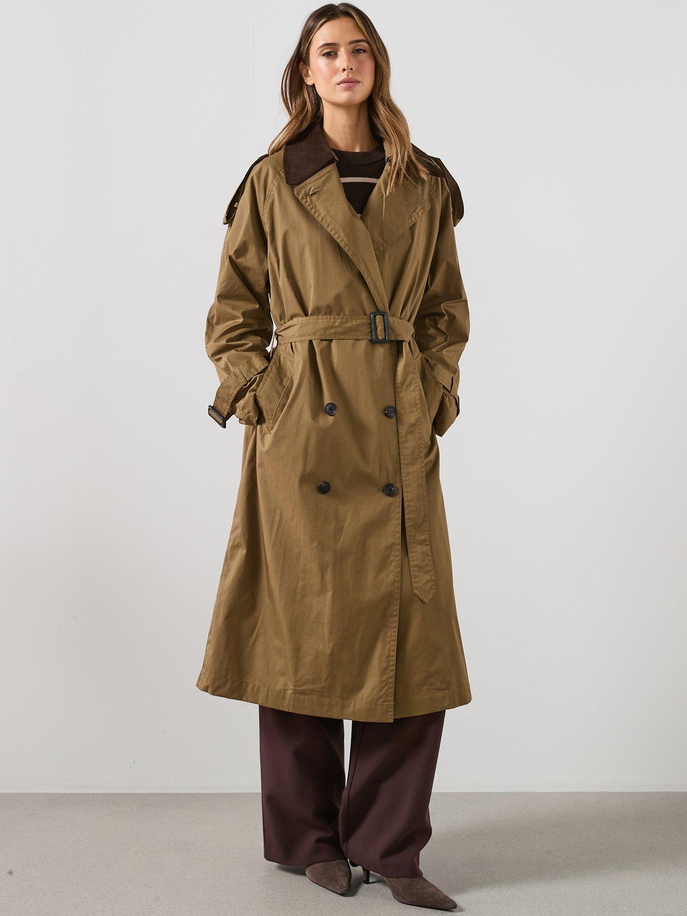 mango-double-breasted-trench-coat-with-corduroy-collar-greenback