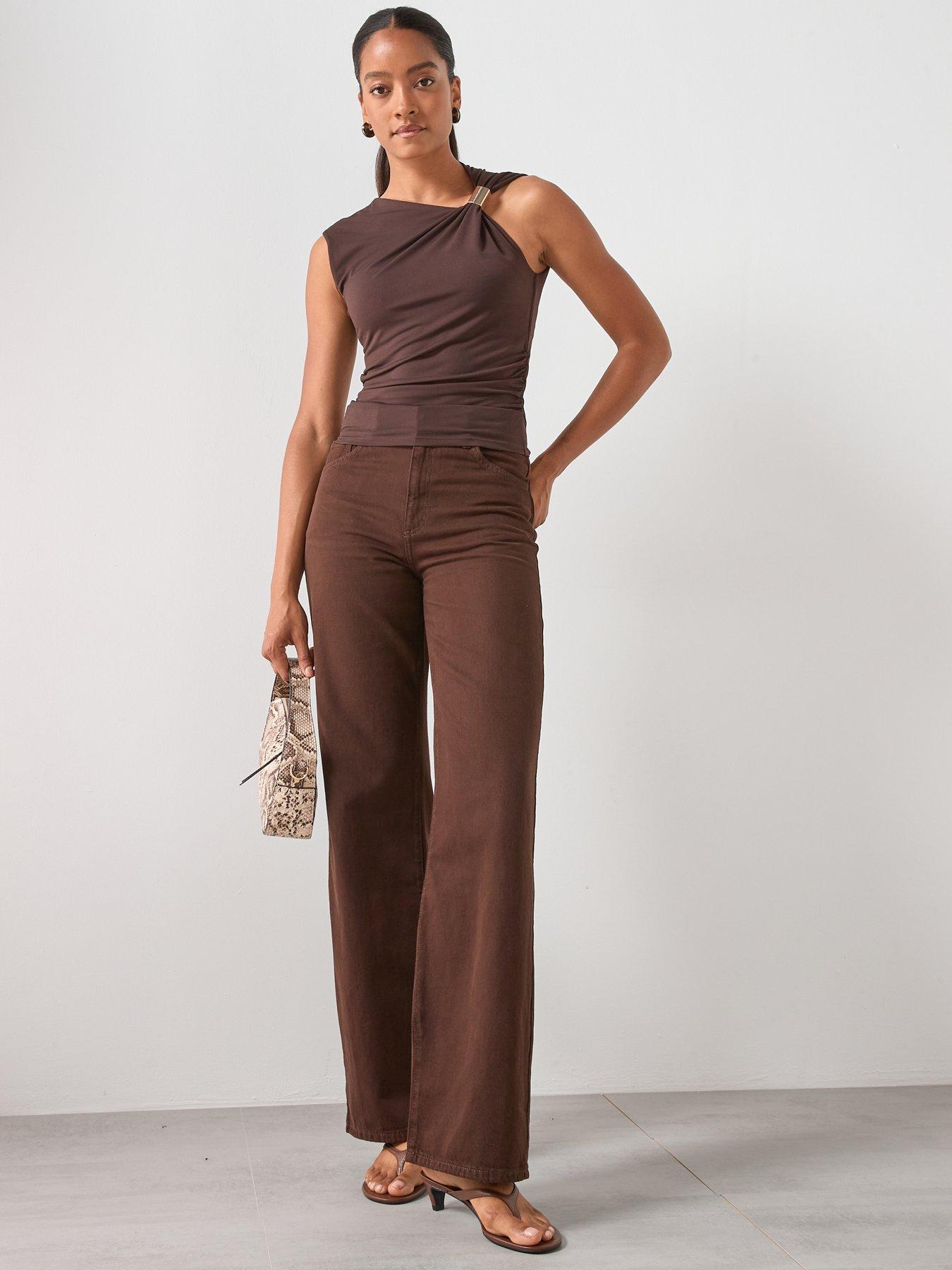 Image 3 of 6 of Mango Top With Asymmetrical Neckline And Metallic Detail