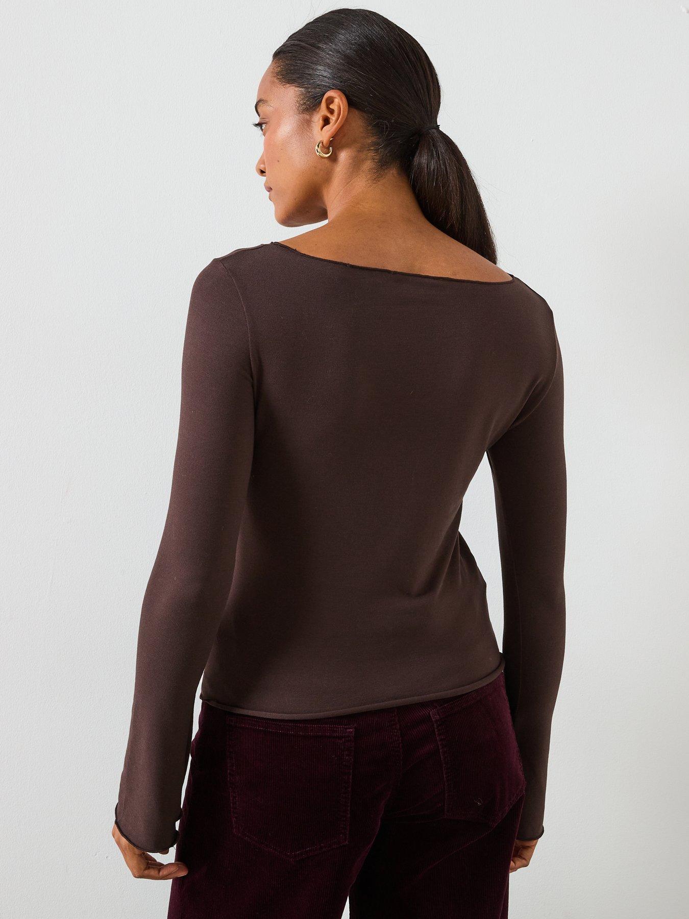mango-boat-neck-t-shirt-brownstillFront