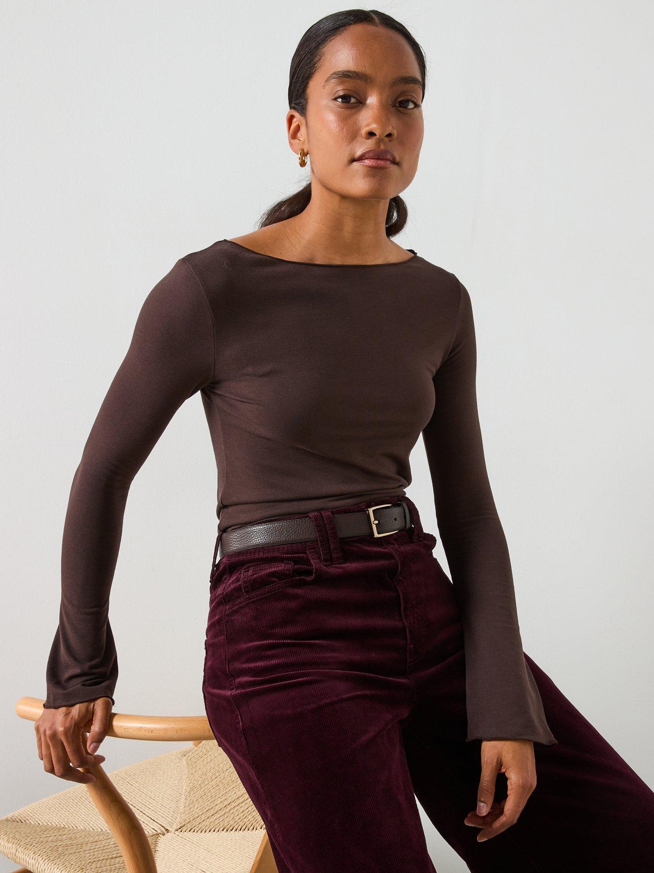 mango-boat-neck-t-shirt-brownoutfit