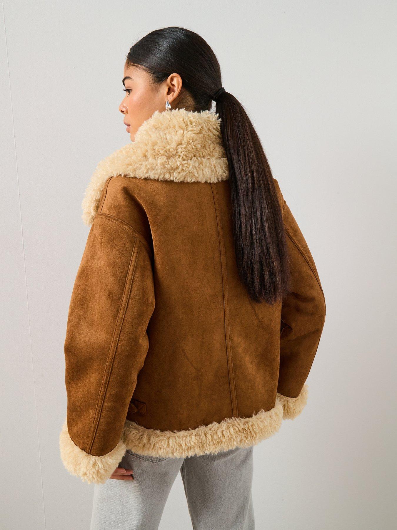 mango-shearling-and-suede-effect-jacket-brownstillFront
