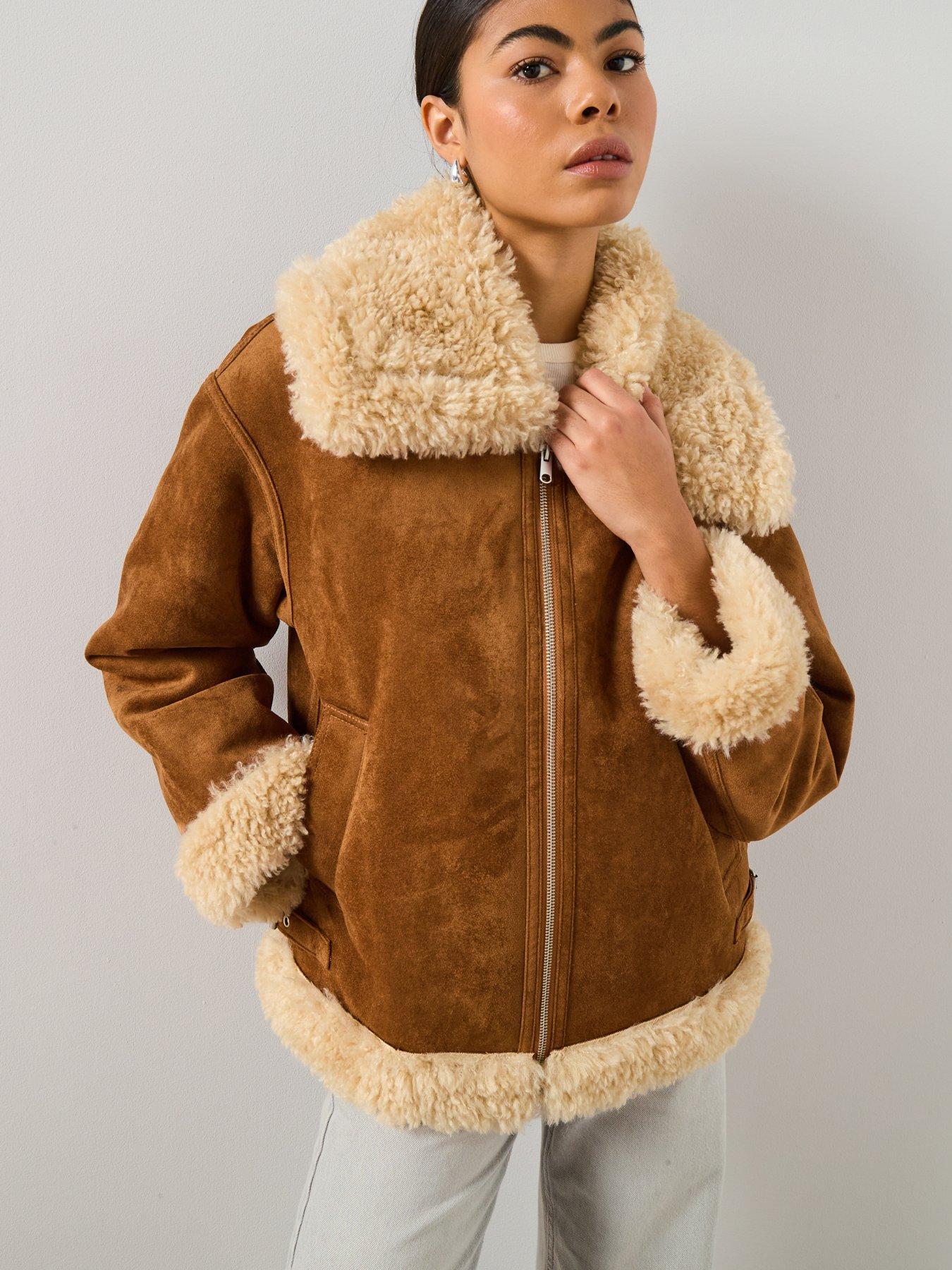 mango-shearling-and-suede-effect-jacket-browndetail