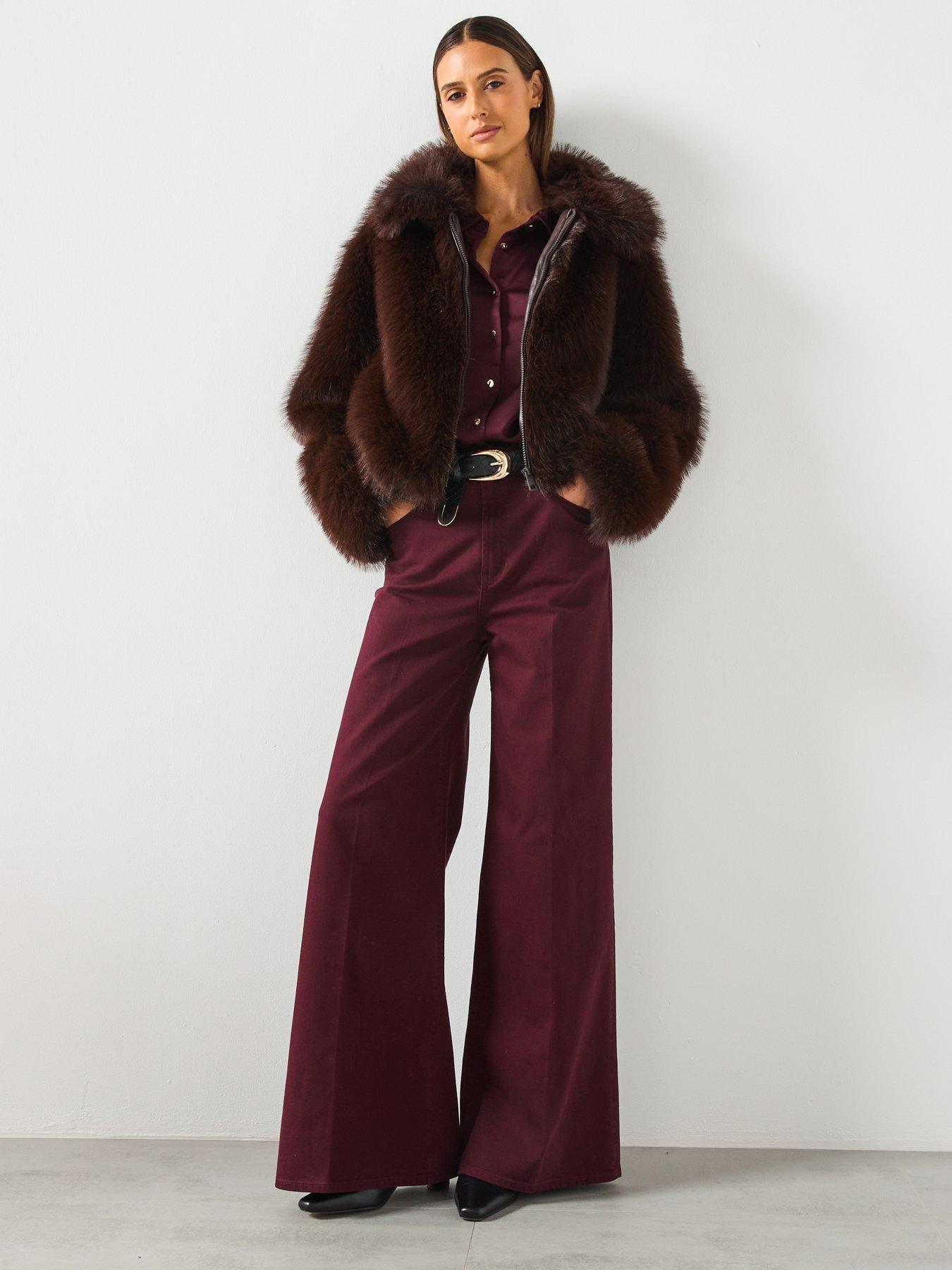 mango-faux-fur-jacket-with-lapels-brownback