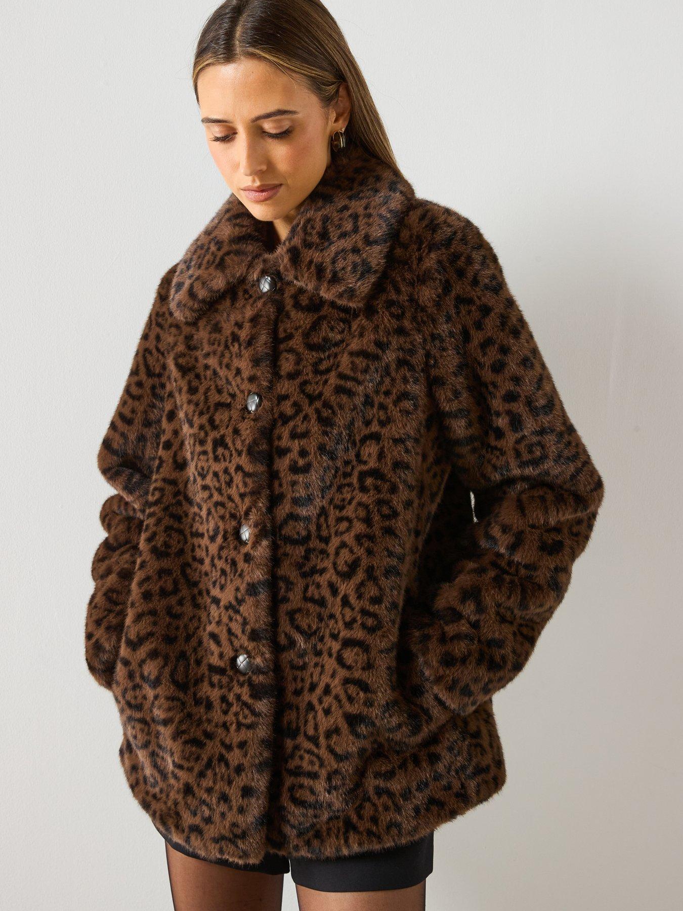 mango-faux-fur-leopard-print-coat-browndetail