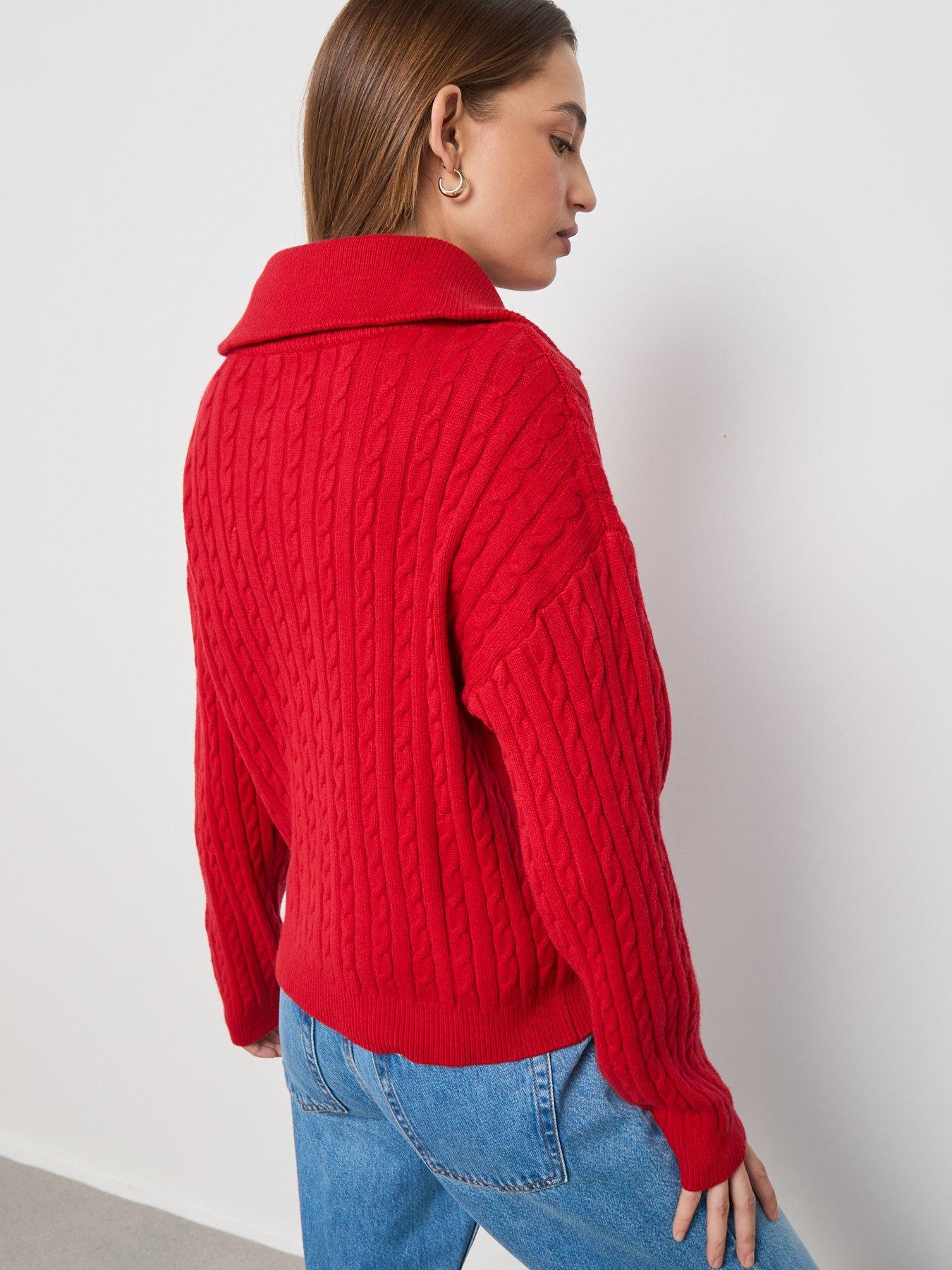 mango-quarter-zip-jumper-redstillFront