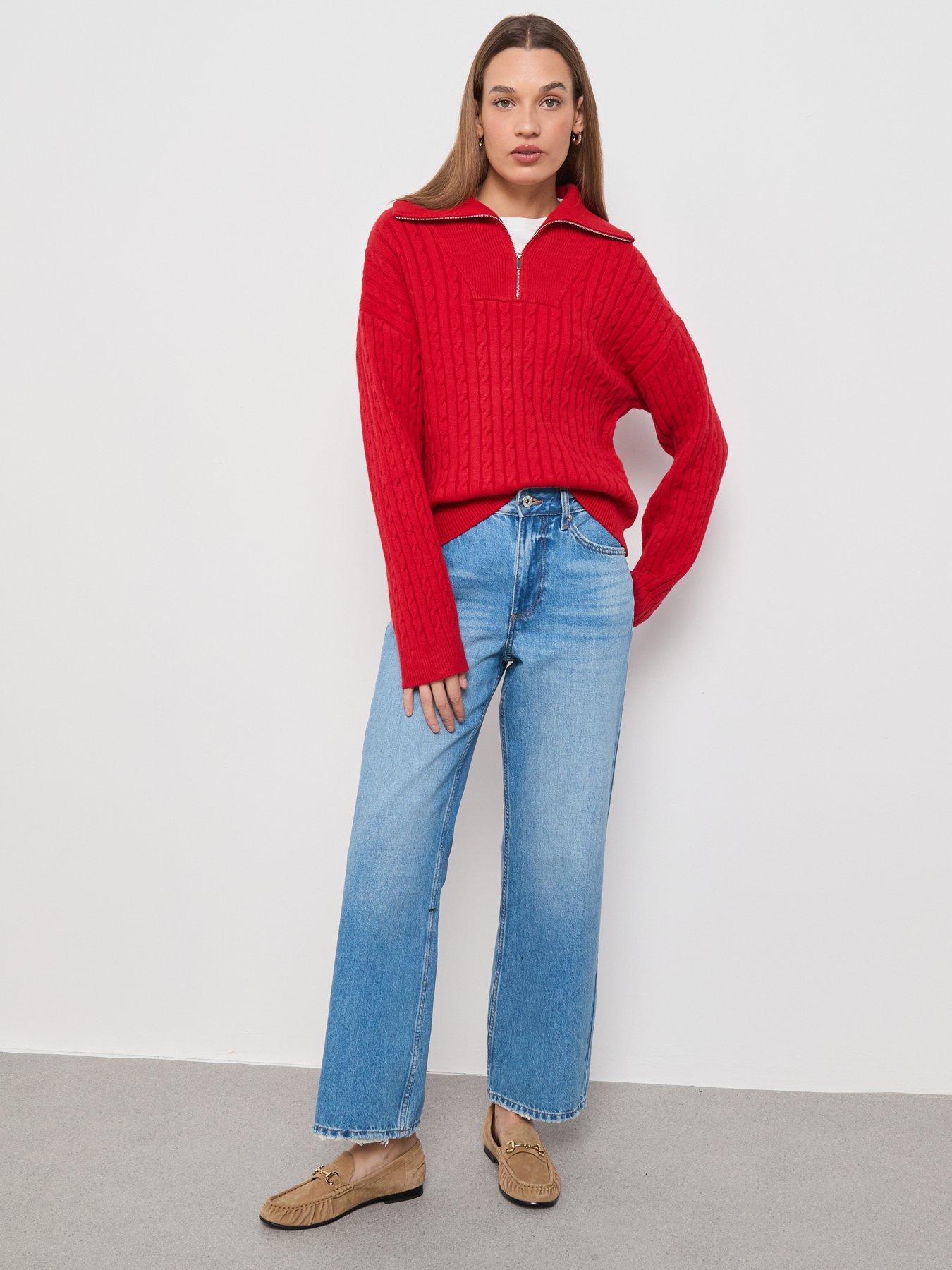 mango-quarter-zip-jumper-redback