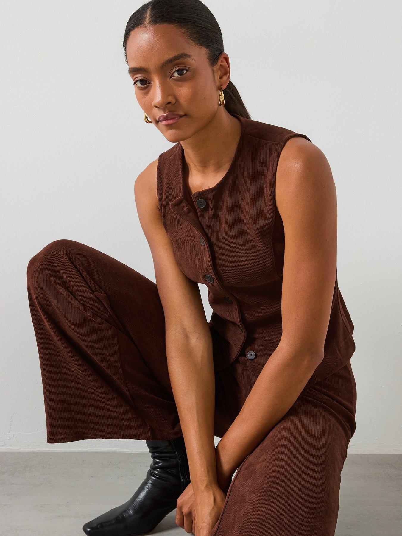 Image 4 of 6 of Mango Corduroy Suit Waistcoat