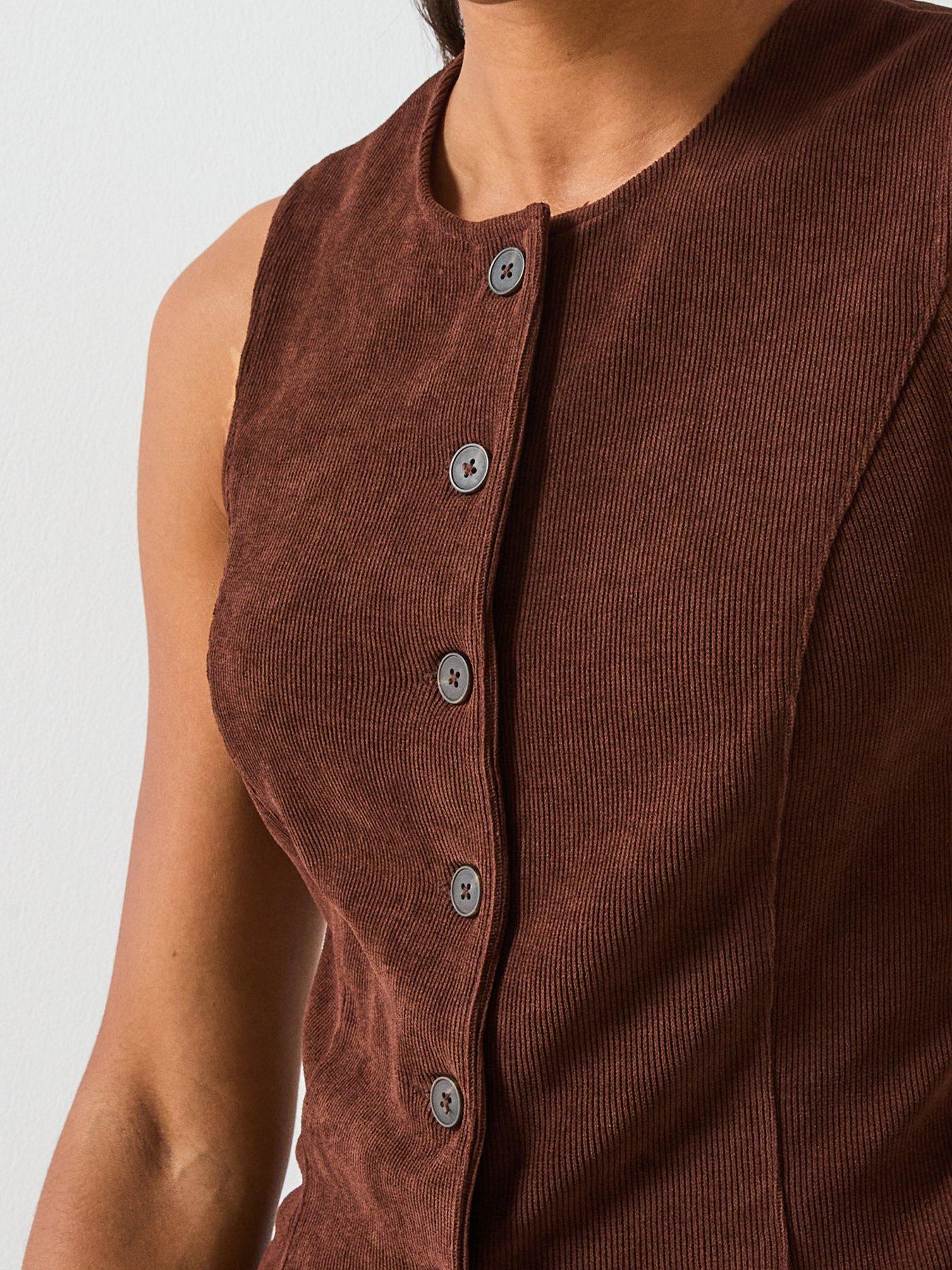 Image 5 of 6 of Mango Corduroy Suit Waistcoat
