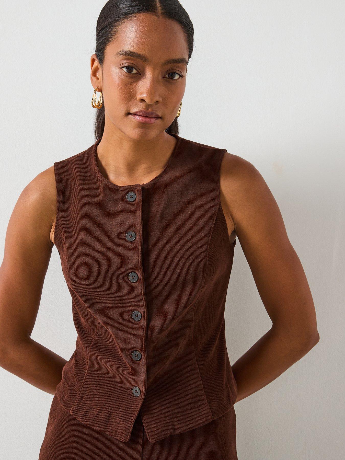 Image 6 of 6 of Mango Corduroy Suit Waistcoat