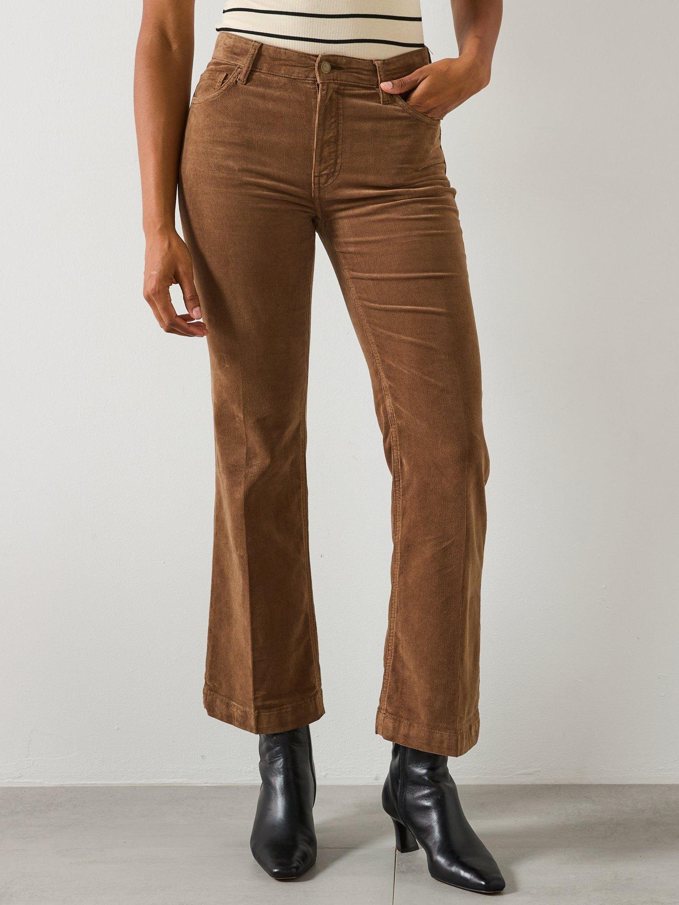 mango-corduroy-flared-jeans-brown