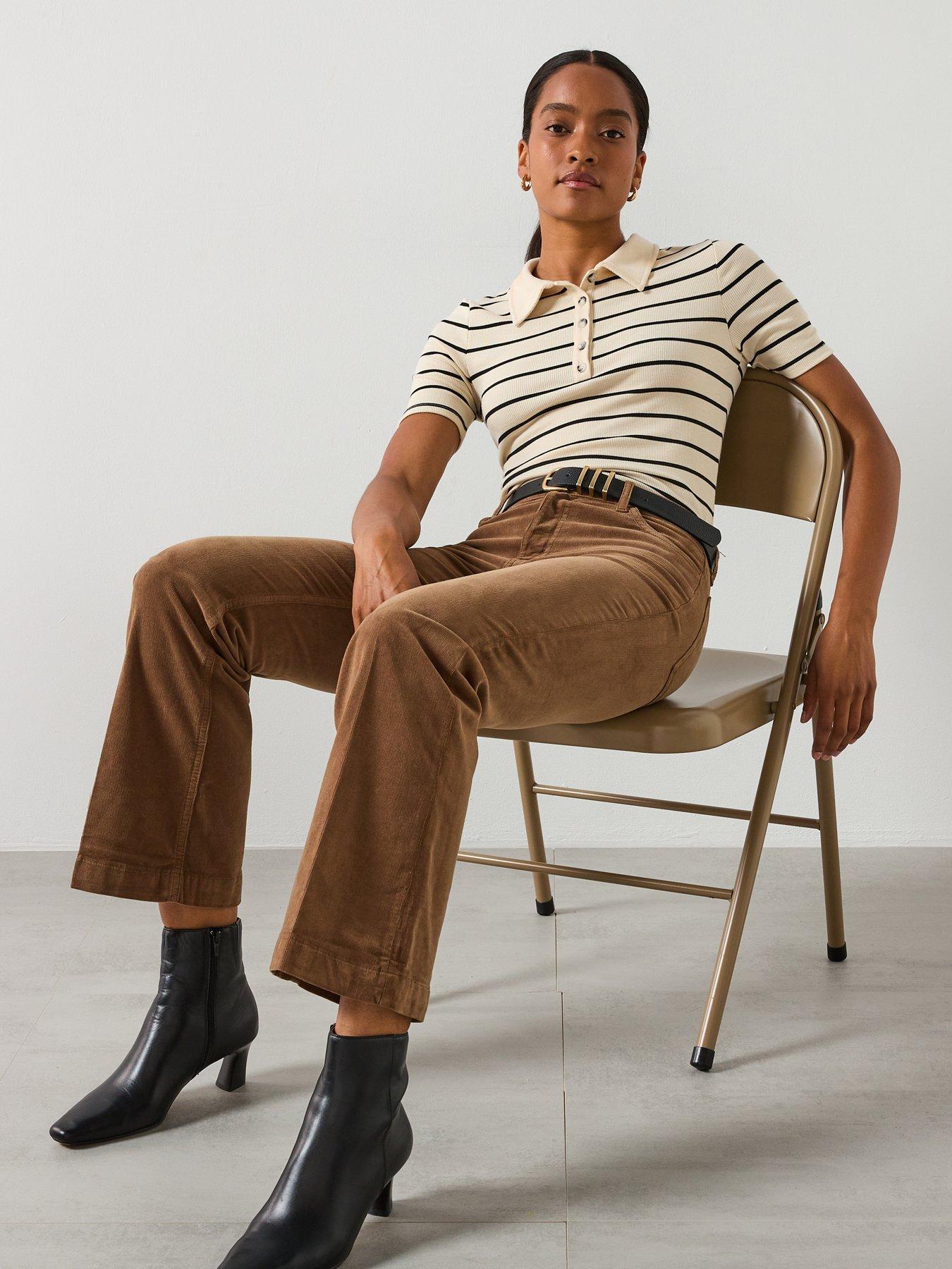 mango-corduroy-flared-jeans-brownoutfit