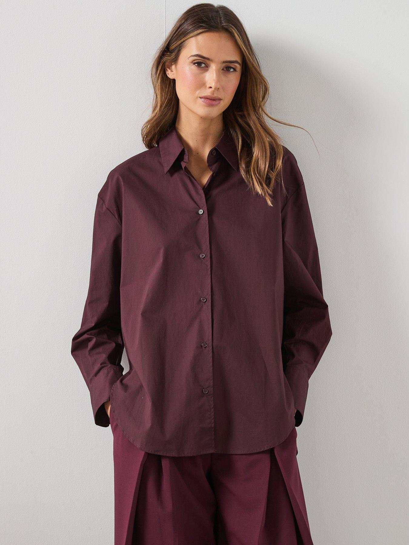 mango-cotton-fitted-shirt-brown