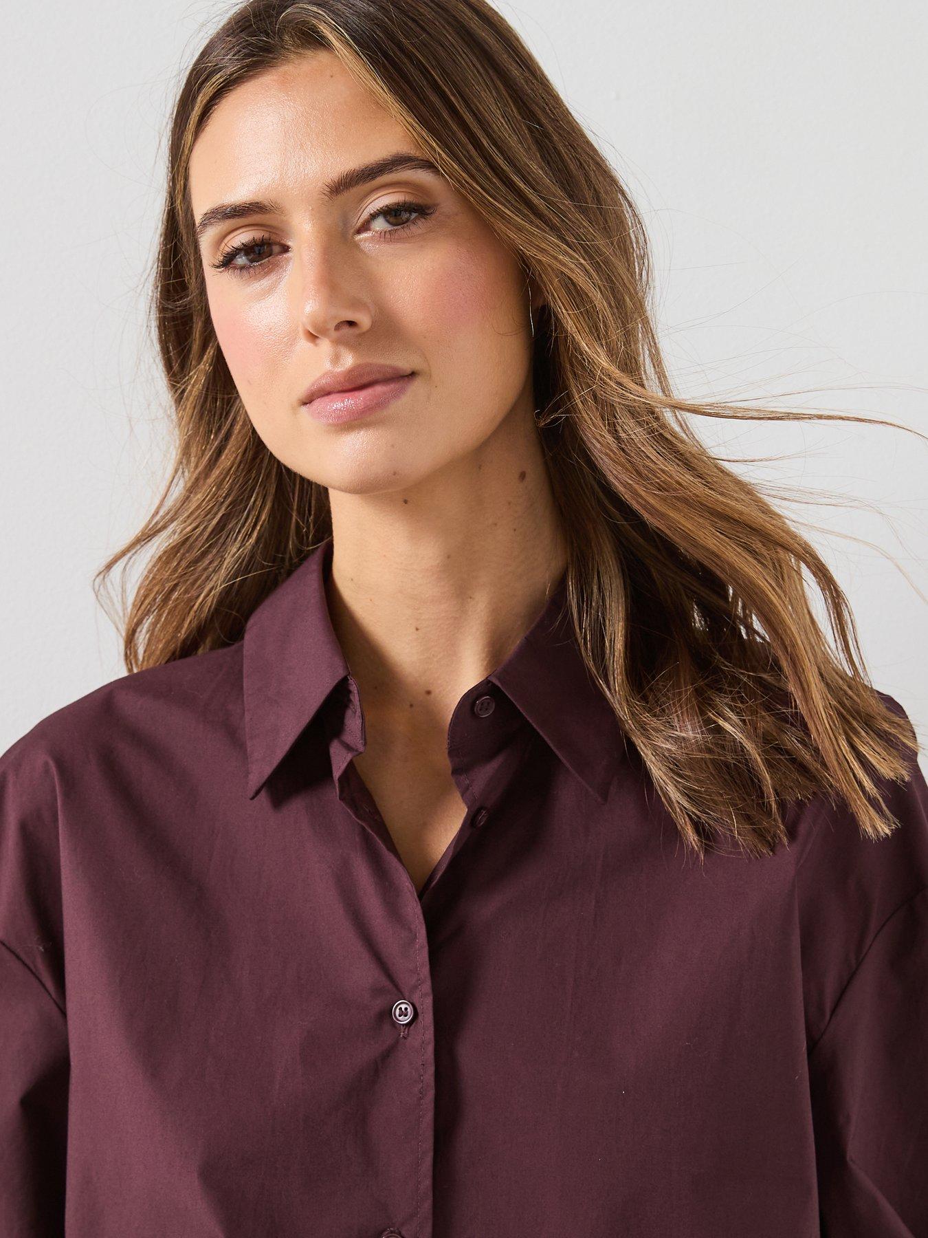 mango-cotton-fitted-shirt-browndetail
