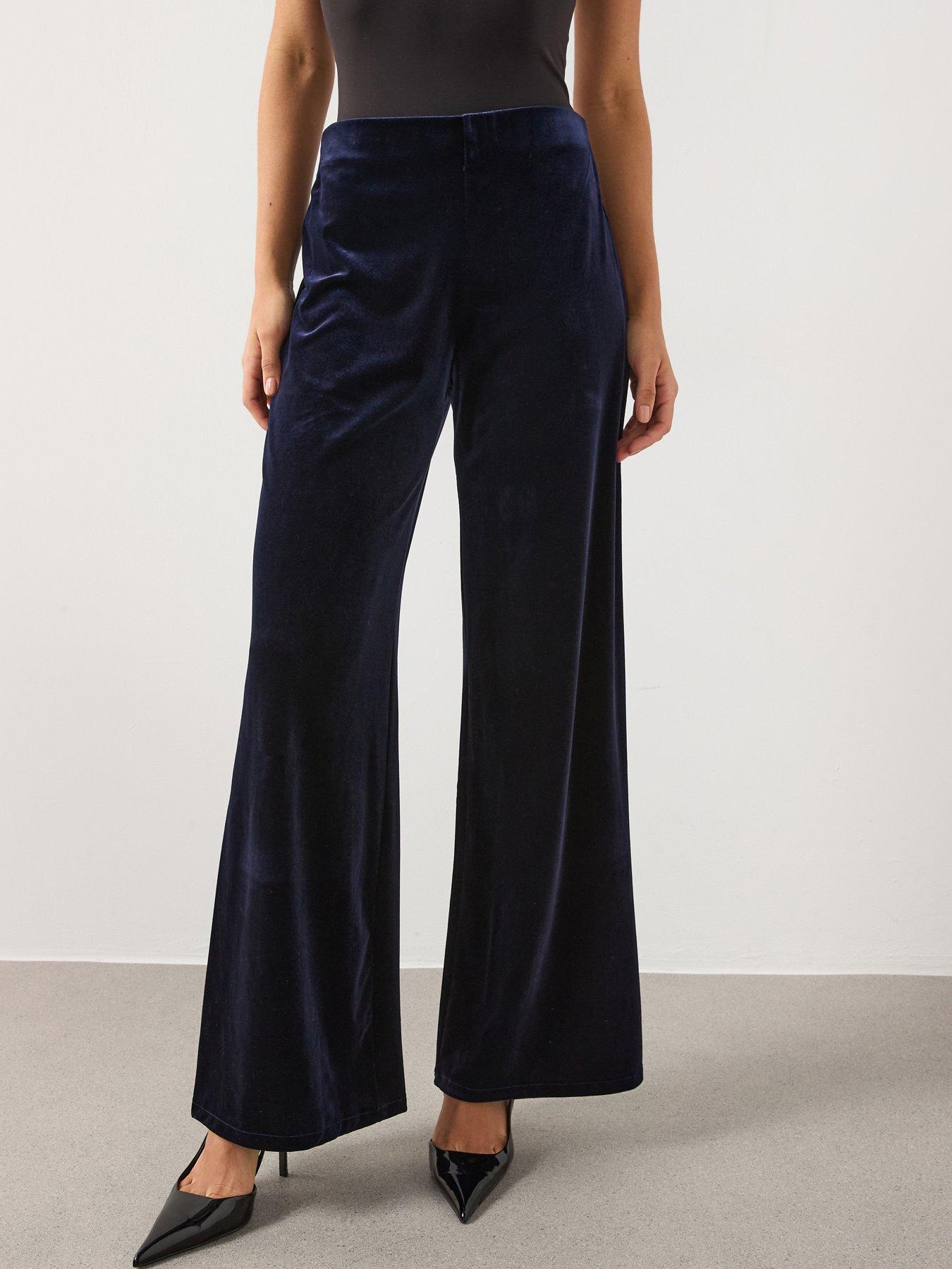 Mango Velvet Wide Leg Trousers