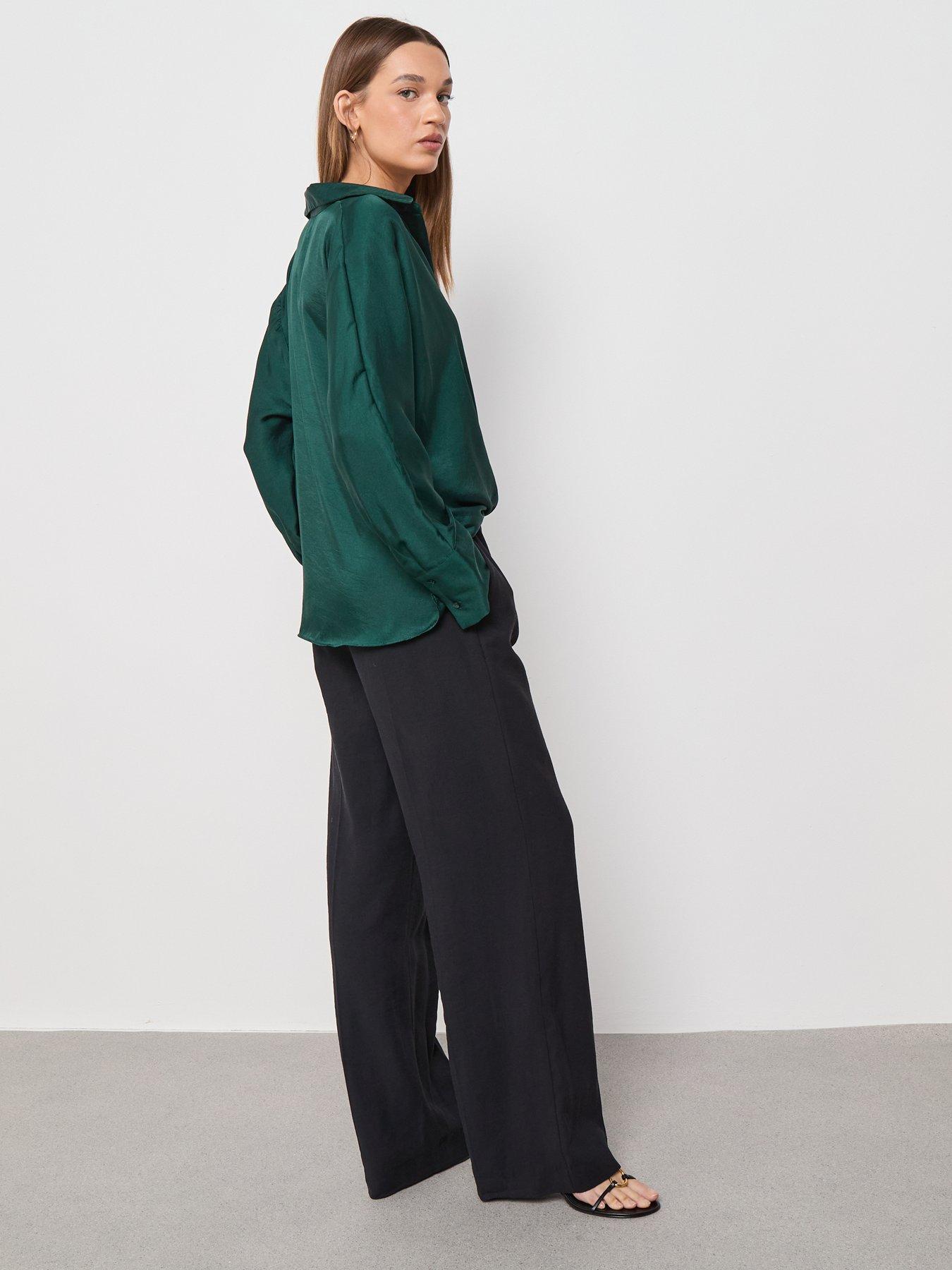 mango-cross-over-satin-blouse-greendetail