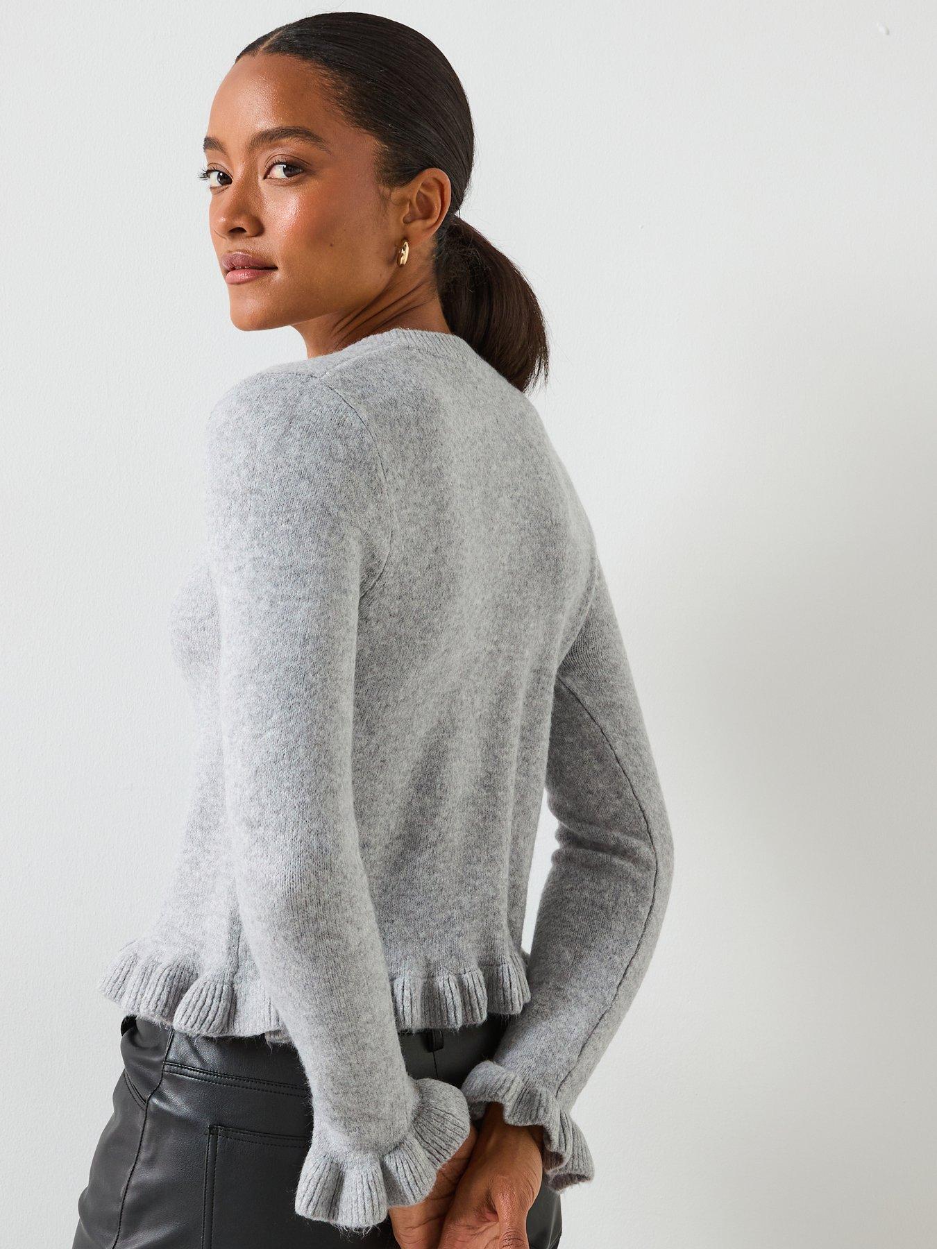 mango-frilled-sleeve-cardiganstillFront