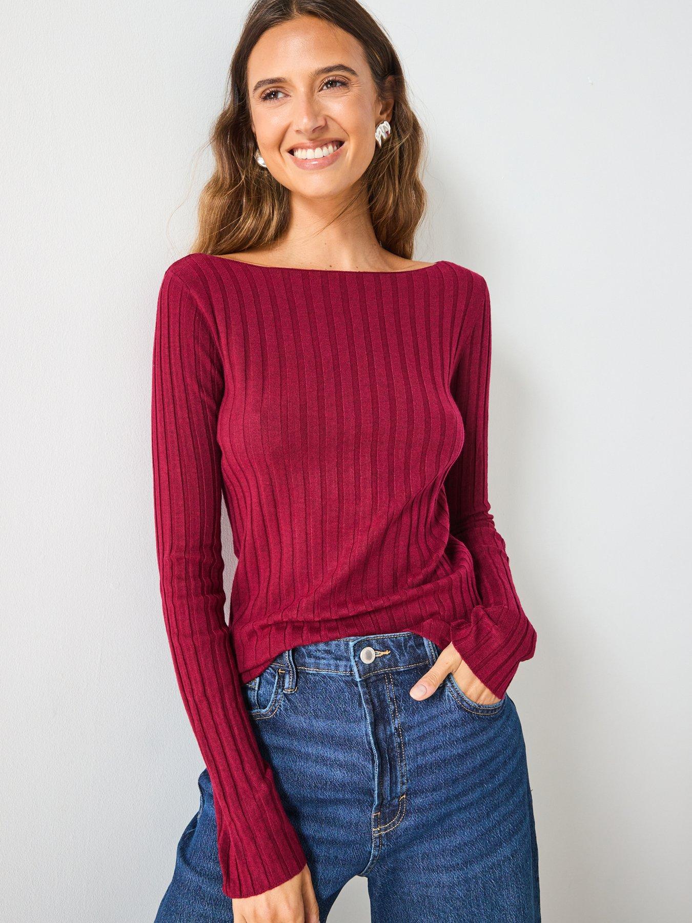 mango-boat-neck-ribbed-sweater-redoutfit
