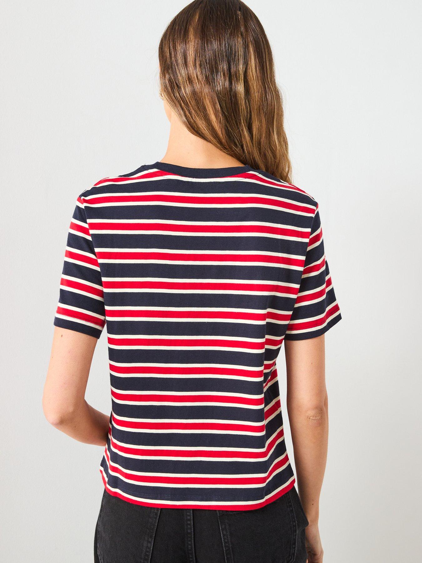 mango-striped-cotton-t-shirt-navystillFront