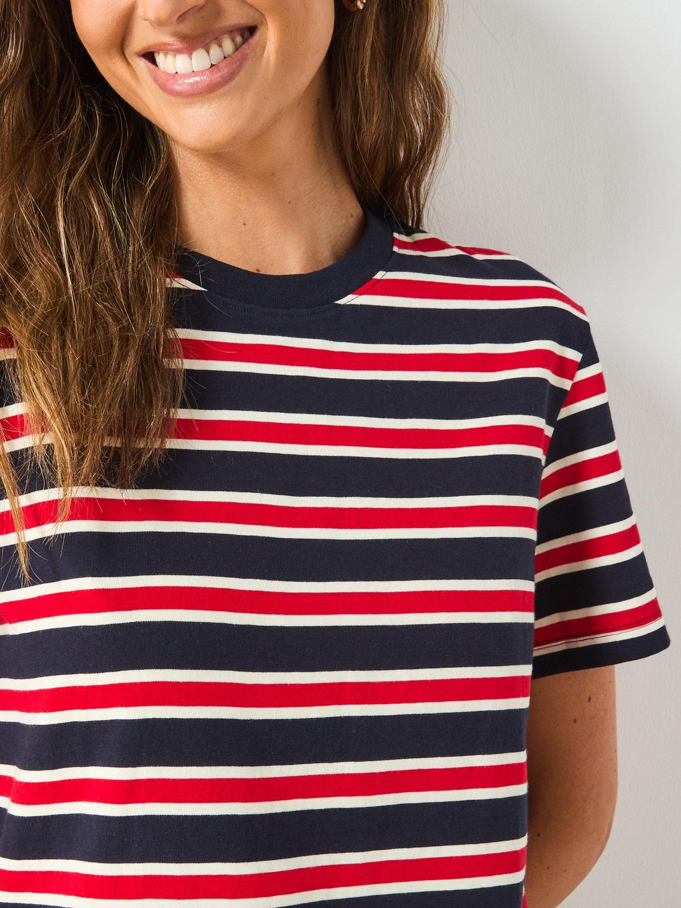 mango-striped-cotton-t-shirt-navyoutfit