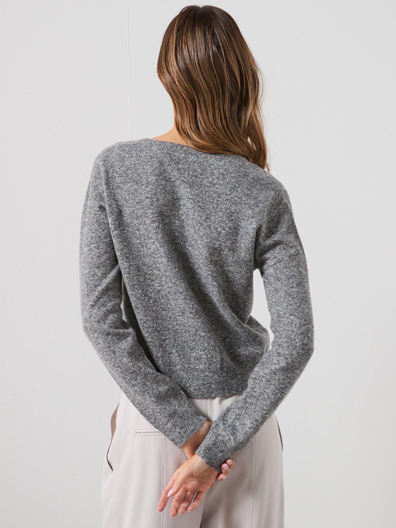 mango-v-neck-wool-blend-cardigan-greystillFront