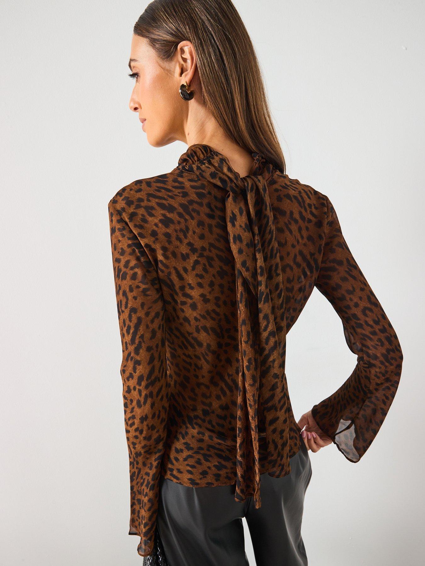mango-leopard-print-blouse-with-scarf-blackstillFront