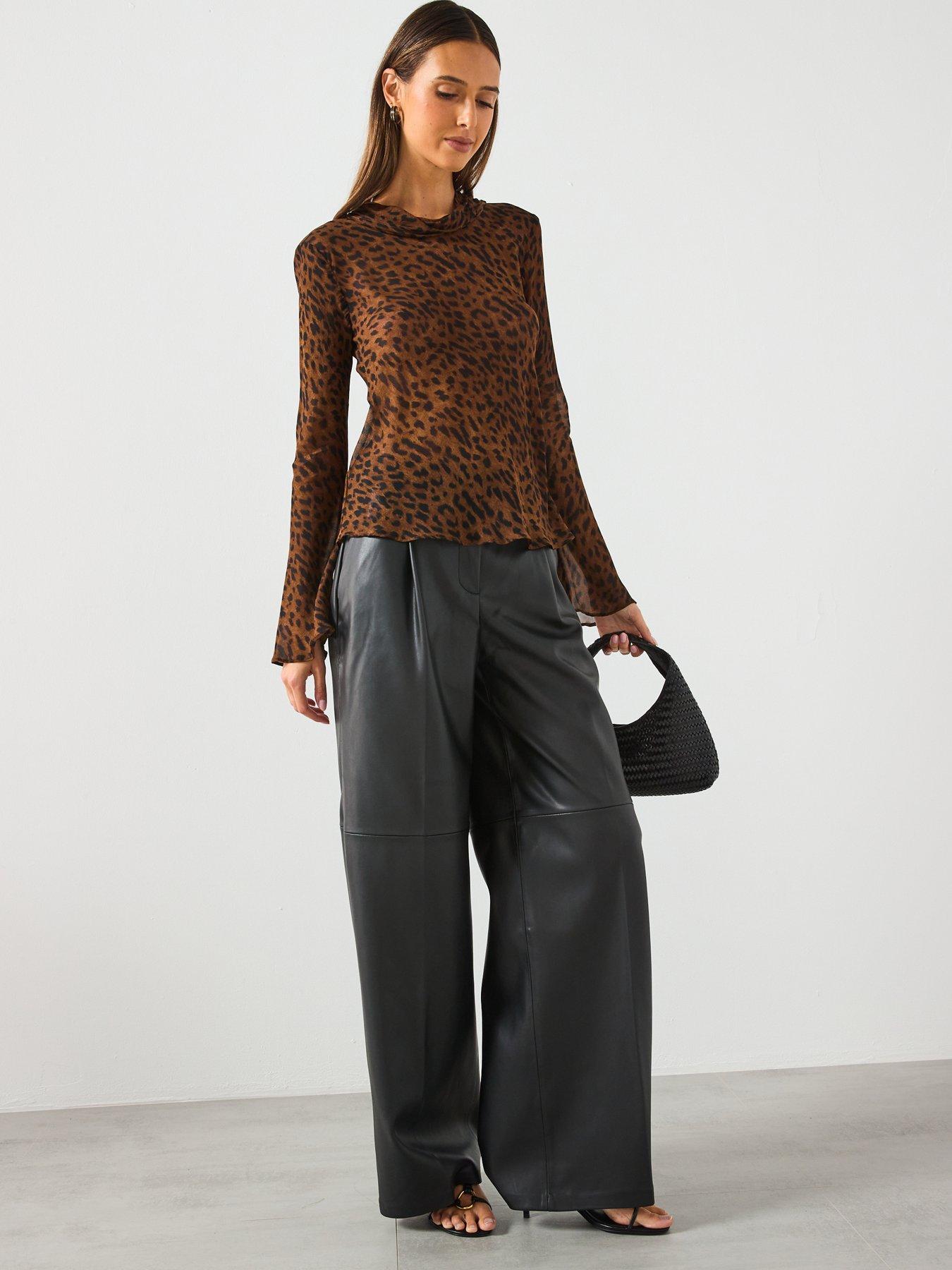 mango-leopard-print-blouse-with-scarf-blackback