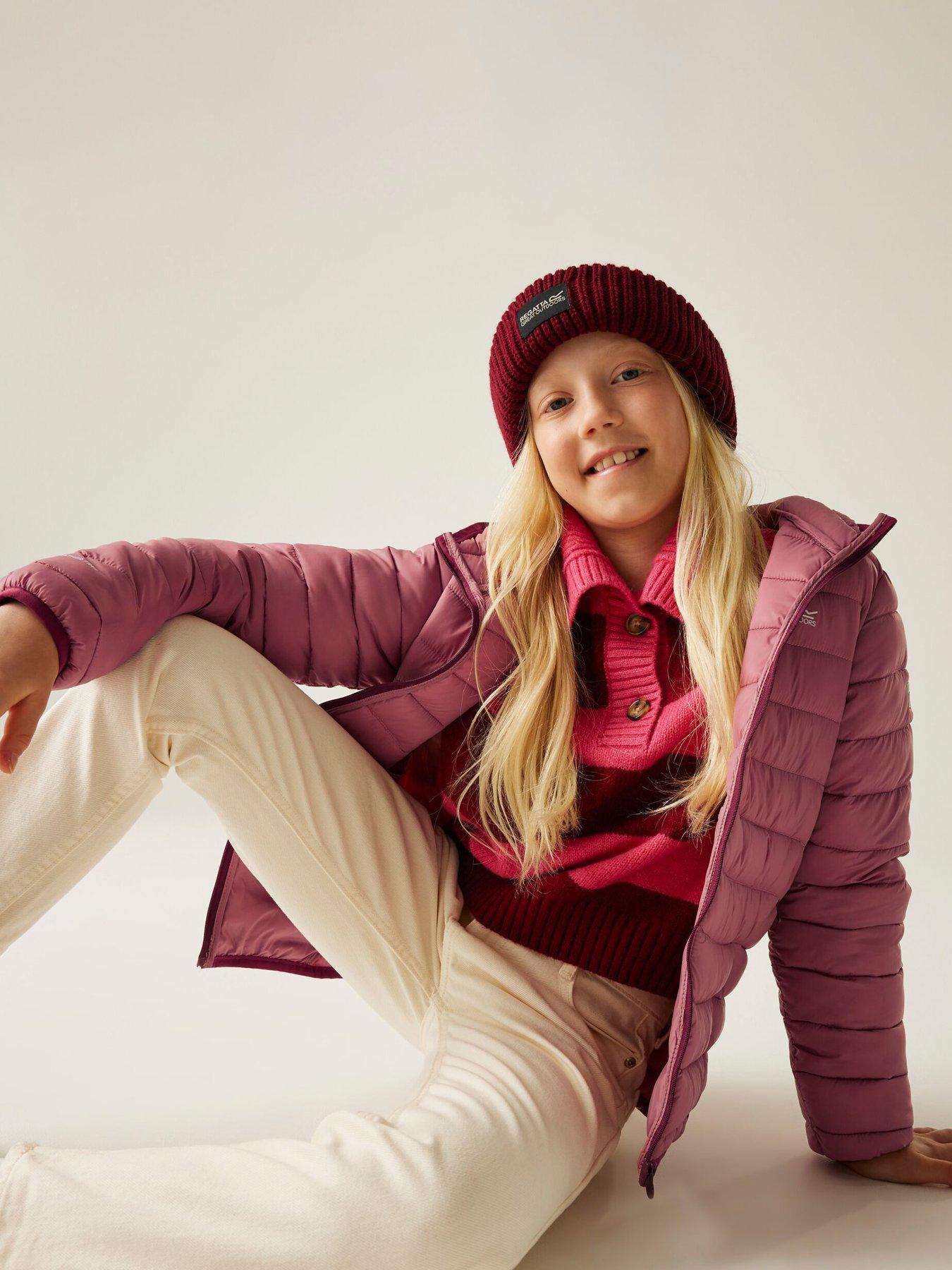 Regatta Junior Girls Hooded Marizion Padded Jacket - Pink