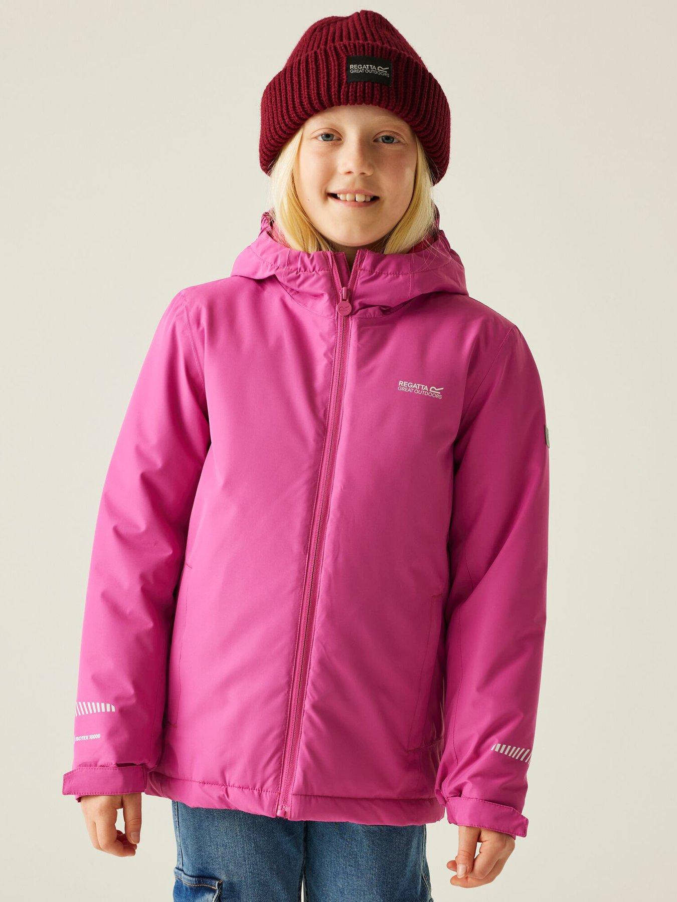 Regatta Junior Girls Hurdle Waterproof Insulated Jacket - Pink