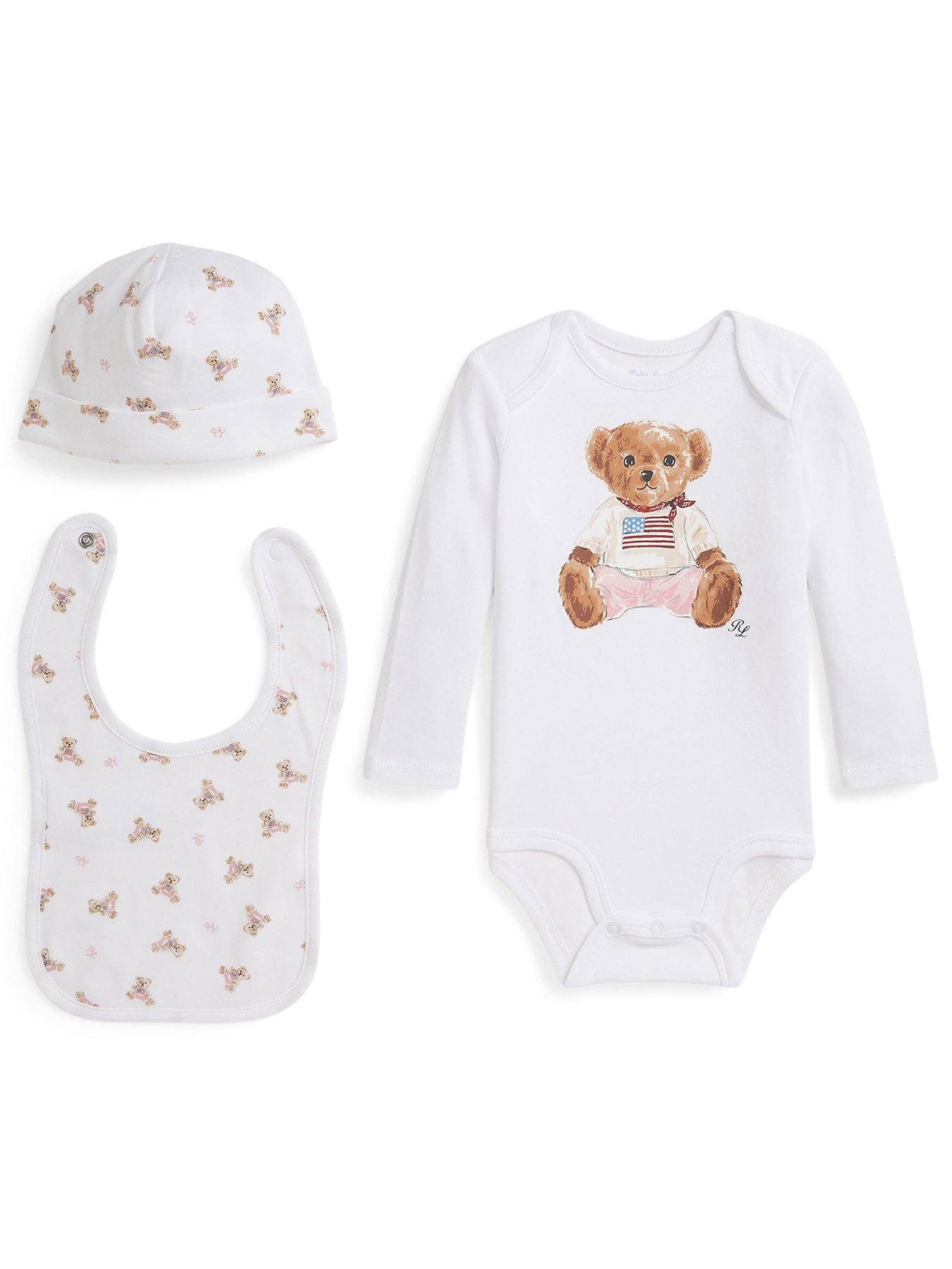 Polo Ralph Lauren Baby Girls Bear Gift Box Set - White