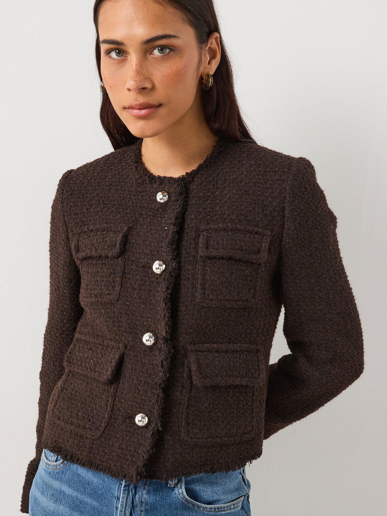 Image 1 of 6 of Mango Tweed Jacket