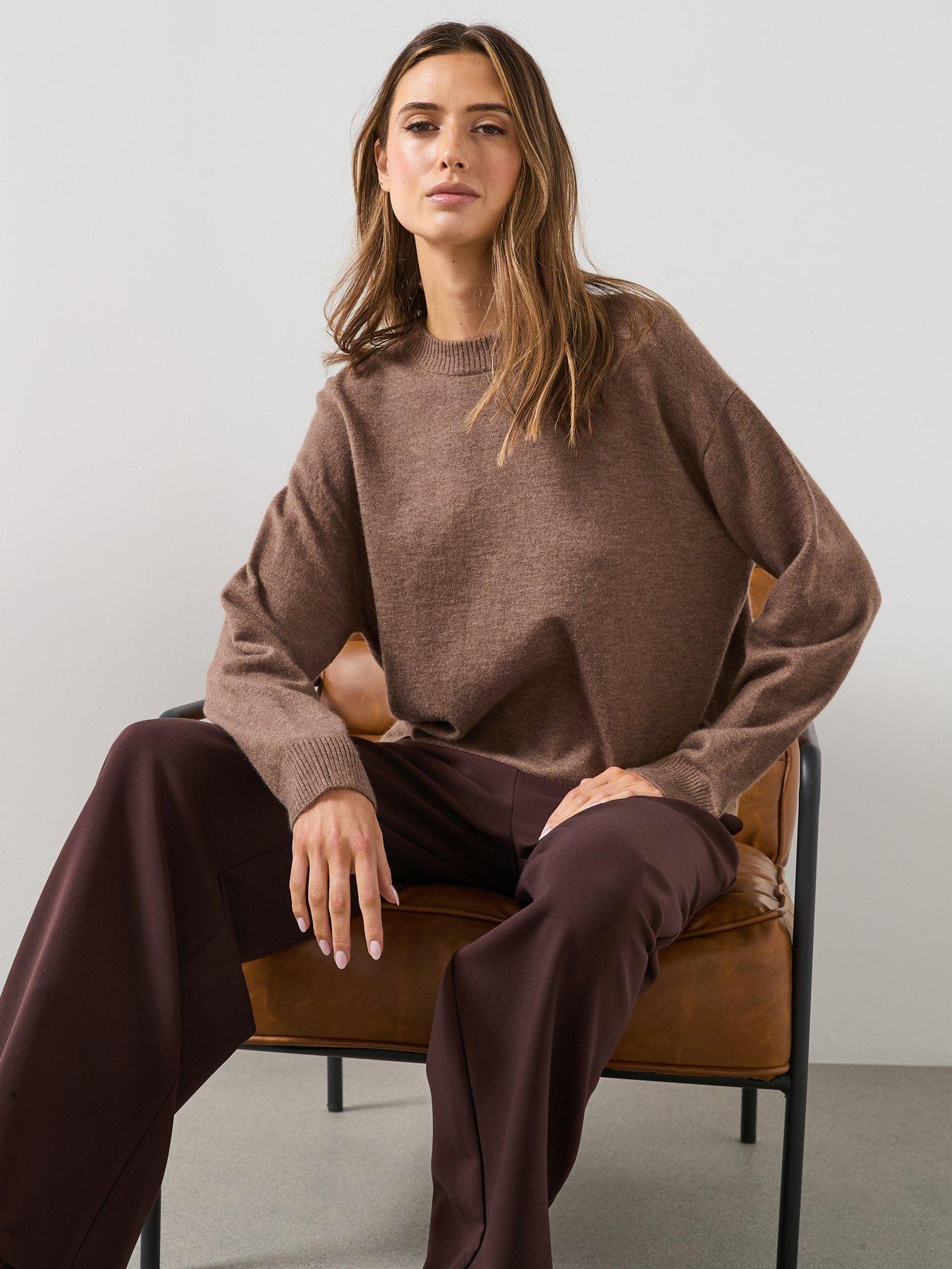 mango-oversized-jersey-with-ribbed-trim-greyoutfit