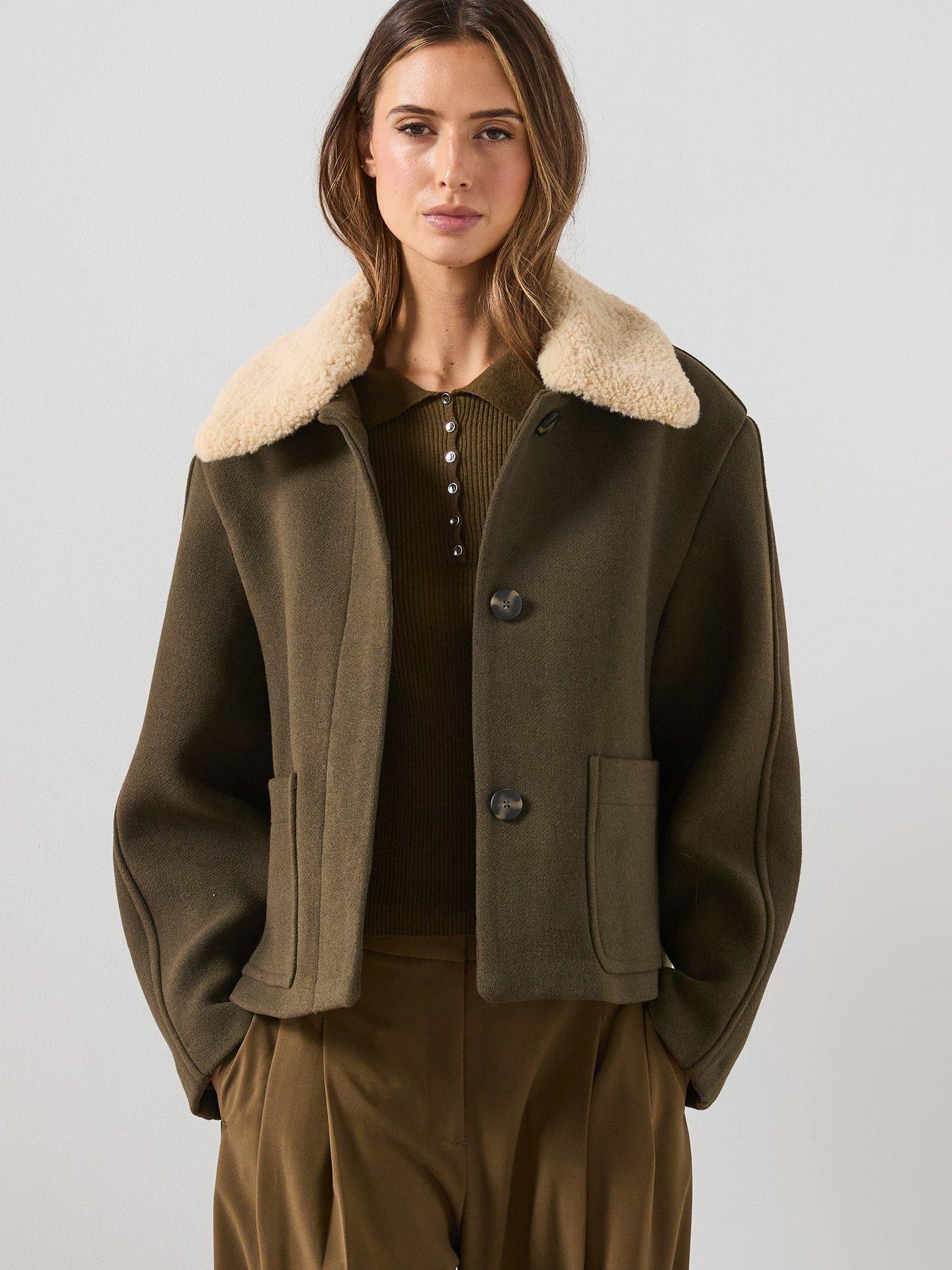 mango-wool-blend-jacket-with-sheepskin-collar-khaki