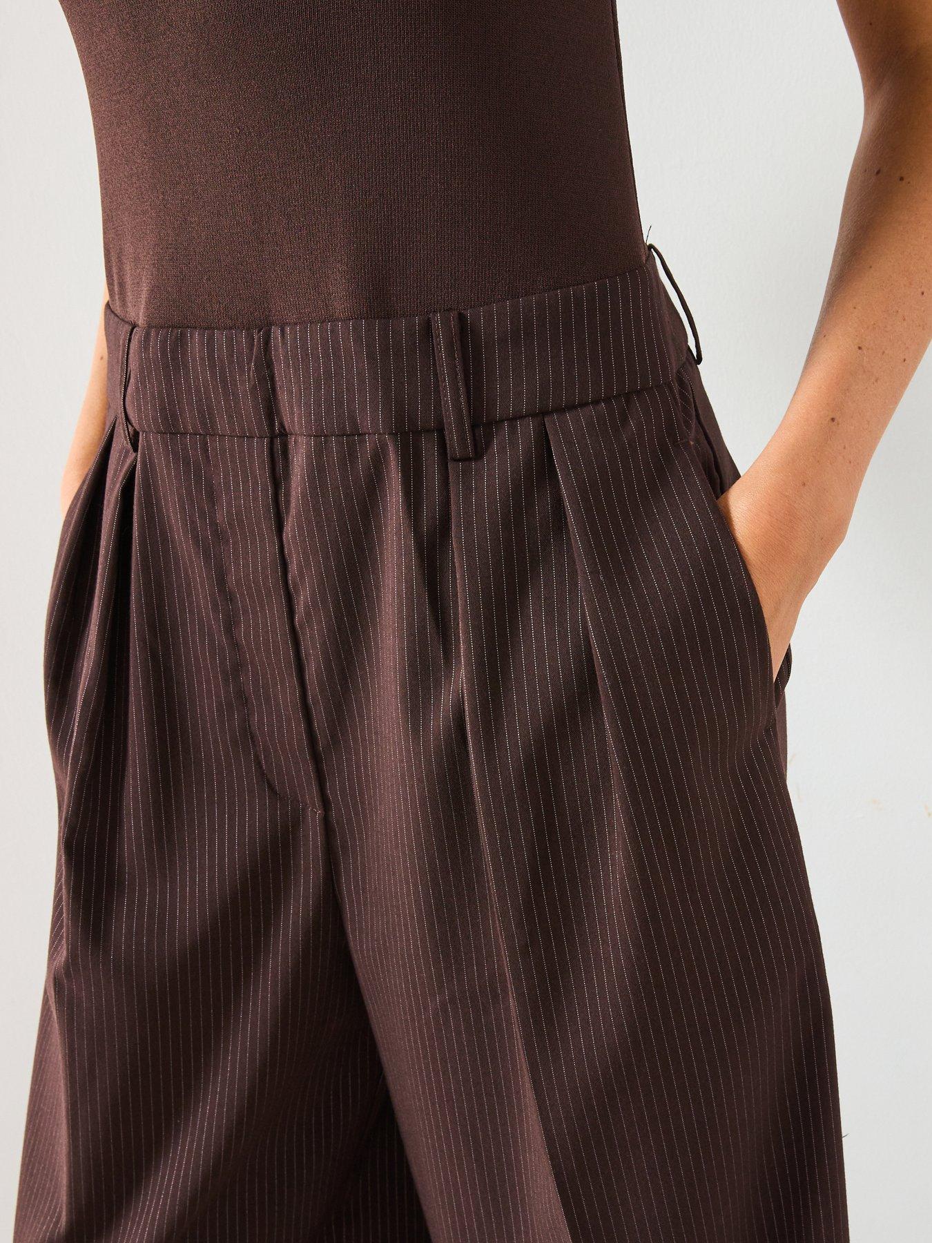 mango-pinstripe-jumpsuit-combination-brownoutfit