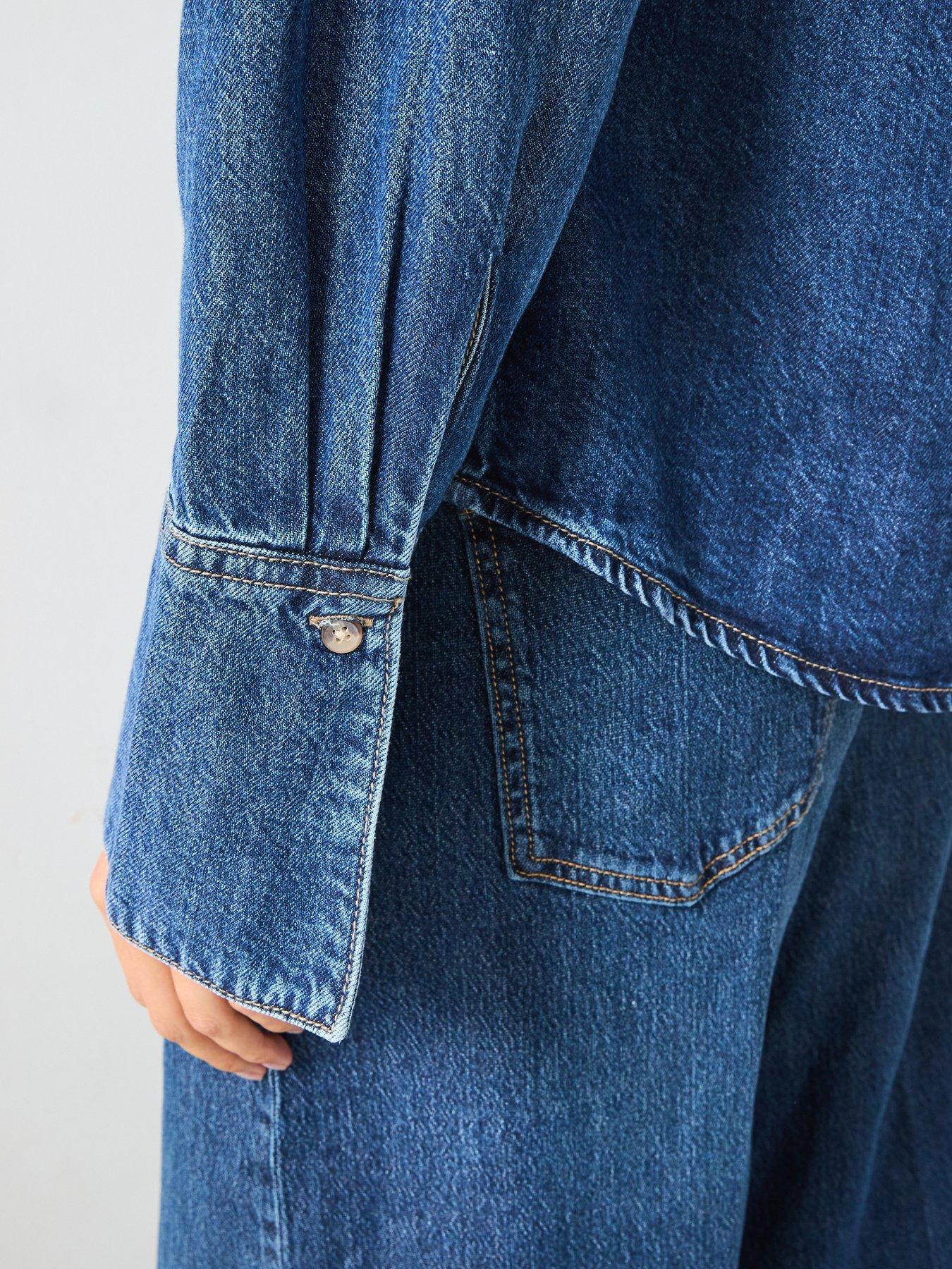 mango-denim-shirt-with-bow-bluedetail