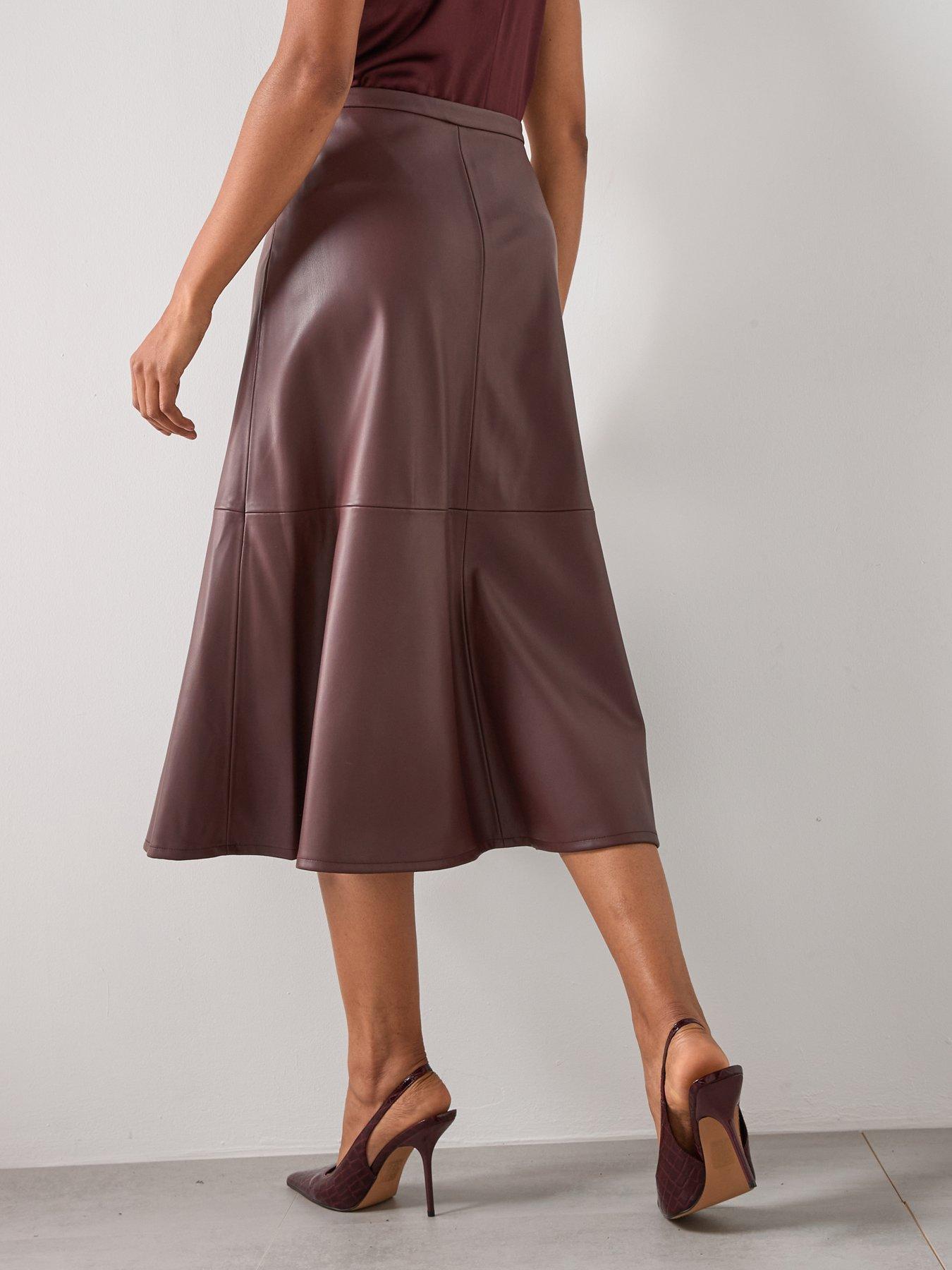 mango-leather-effect-midi-skirt-purplestillFront