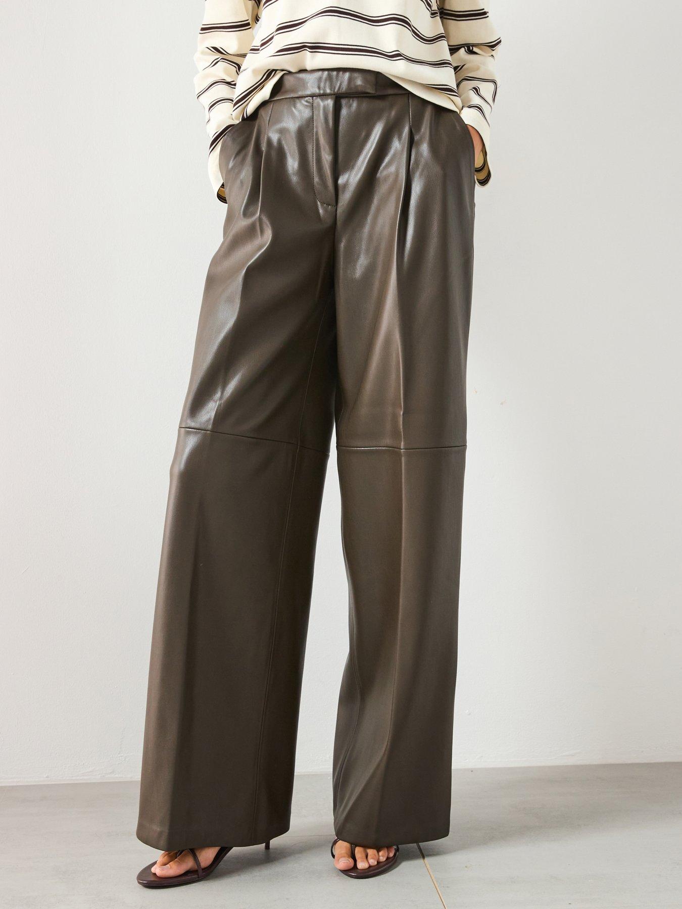 mango-leather-effect-wide-leg-trousers-khaki