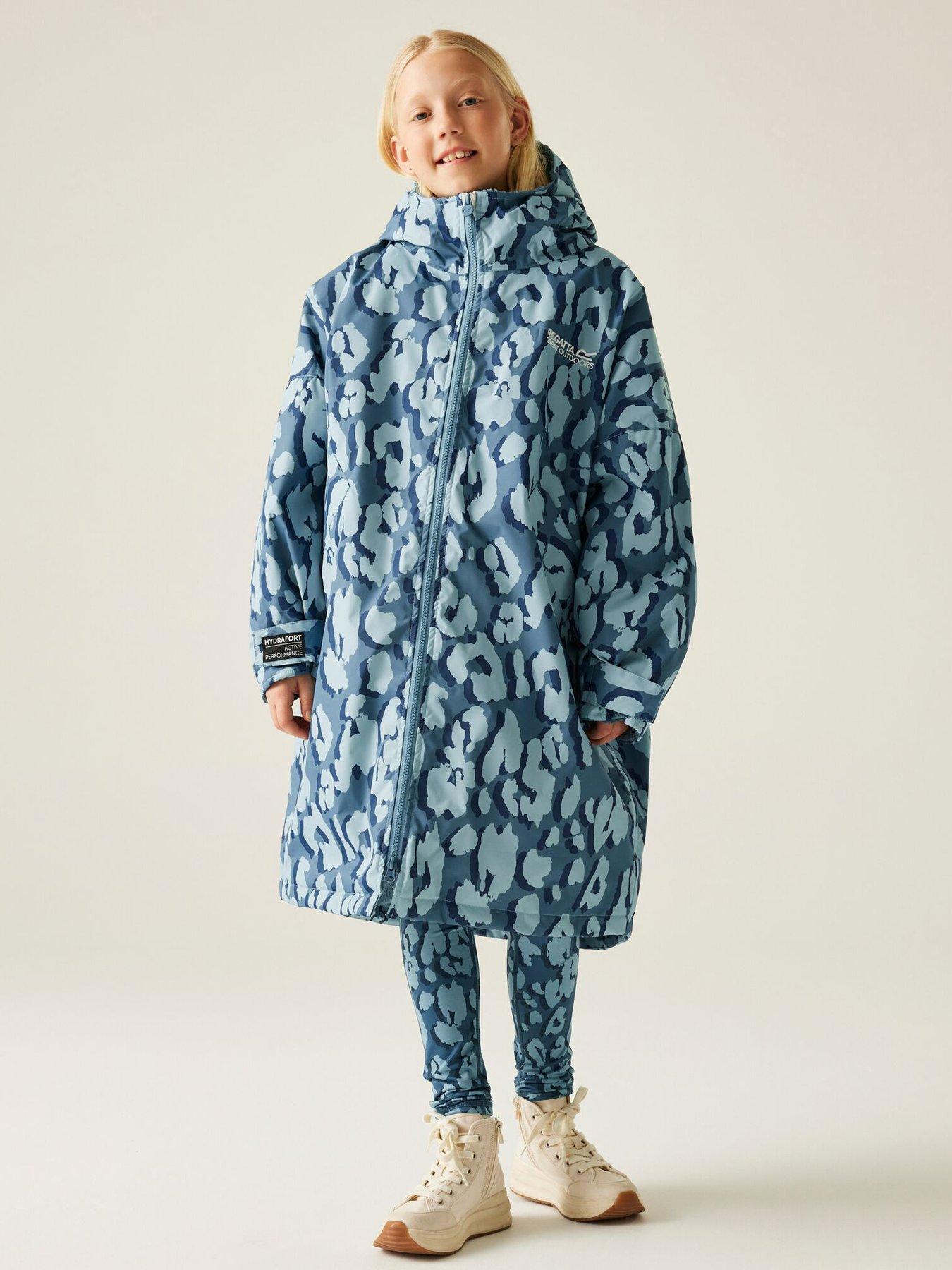 Image 1 of 7 of Regatta Junior Girls Waterproof Changing Robe - Blue