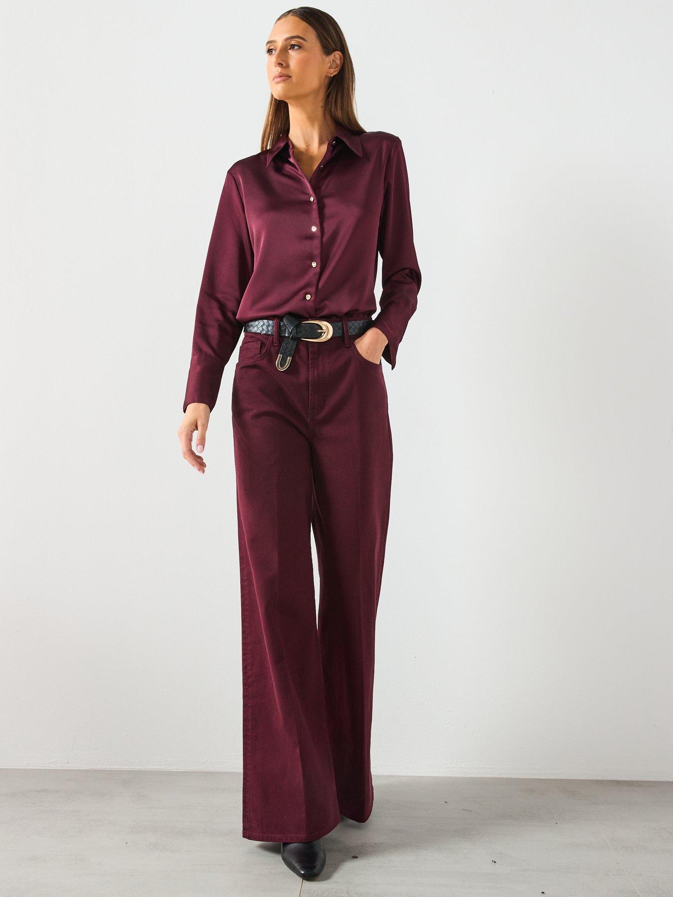 mango-satin-finish-flowy-shirt-redback
