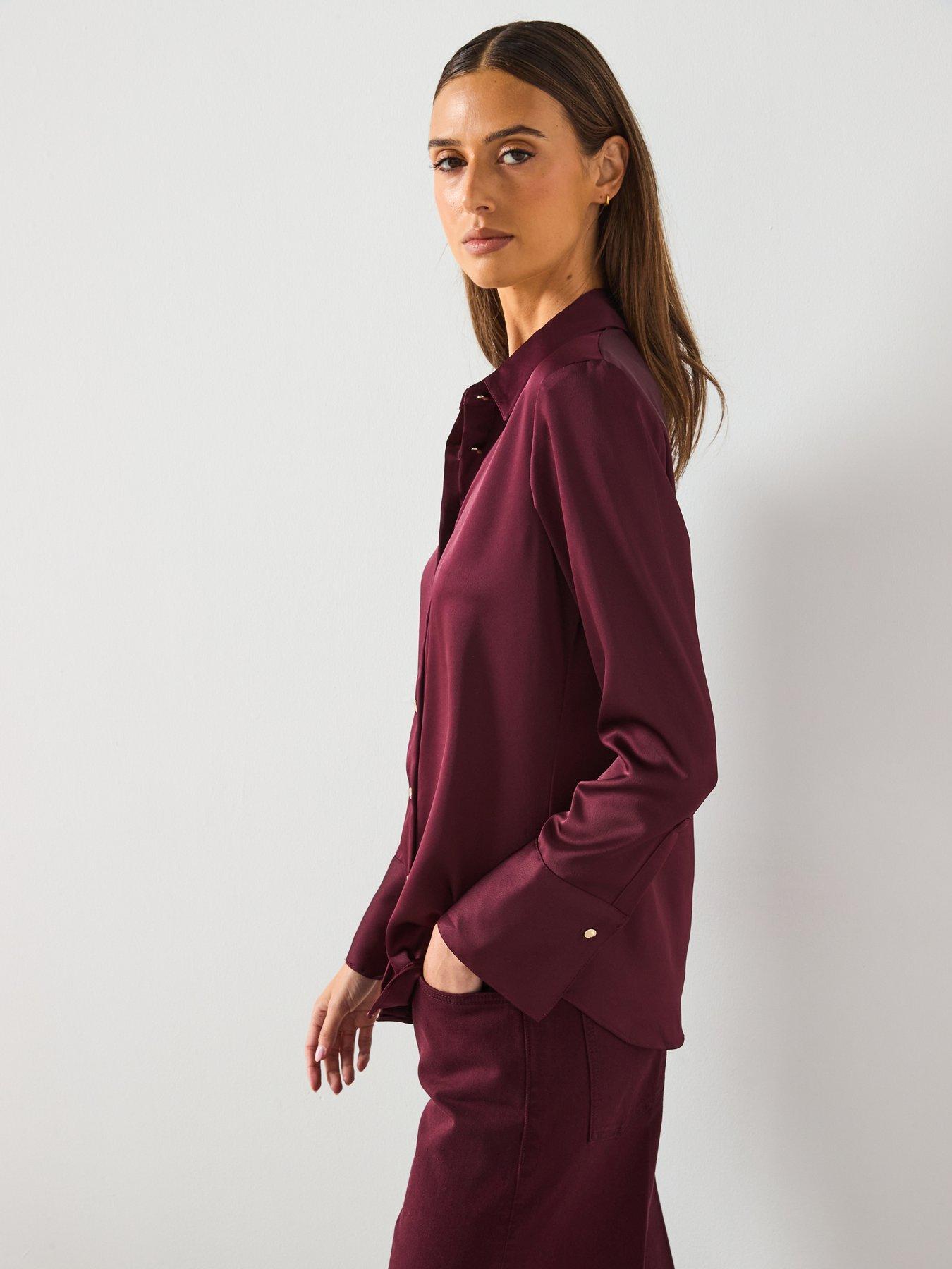 mango-satin-finish-flowy-shirt-reddetail