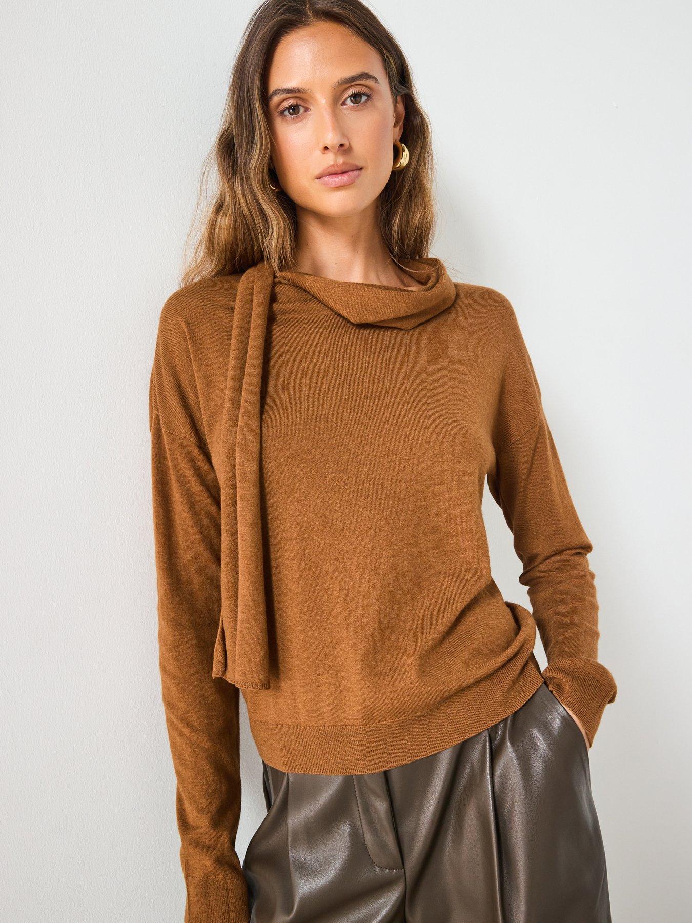 mango-fine-knit-sweater-with-scarf-beigedetail