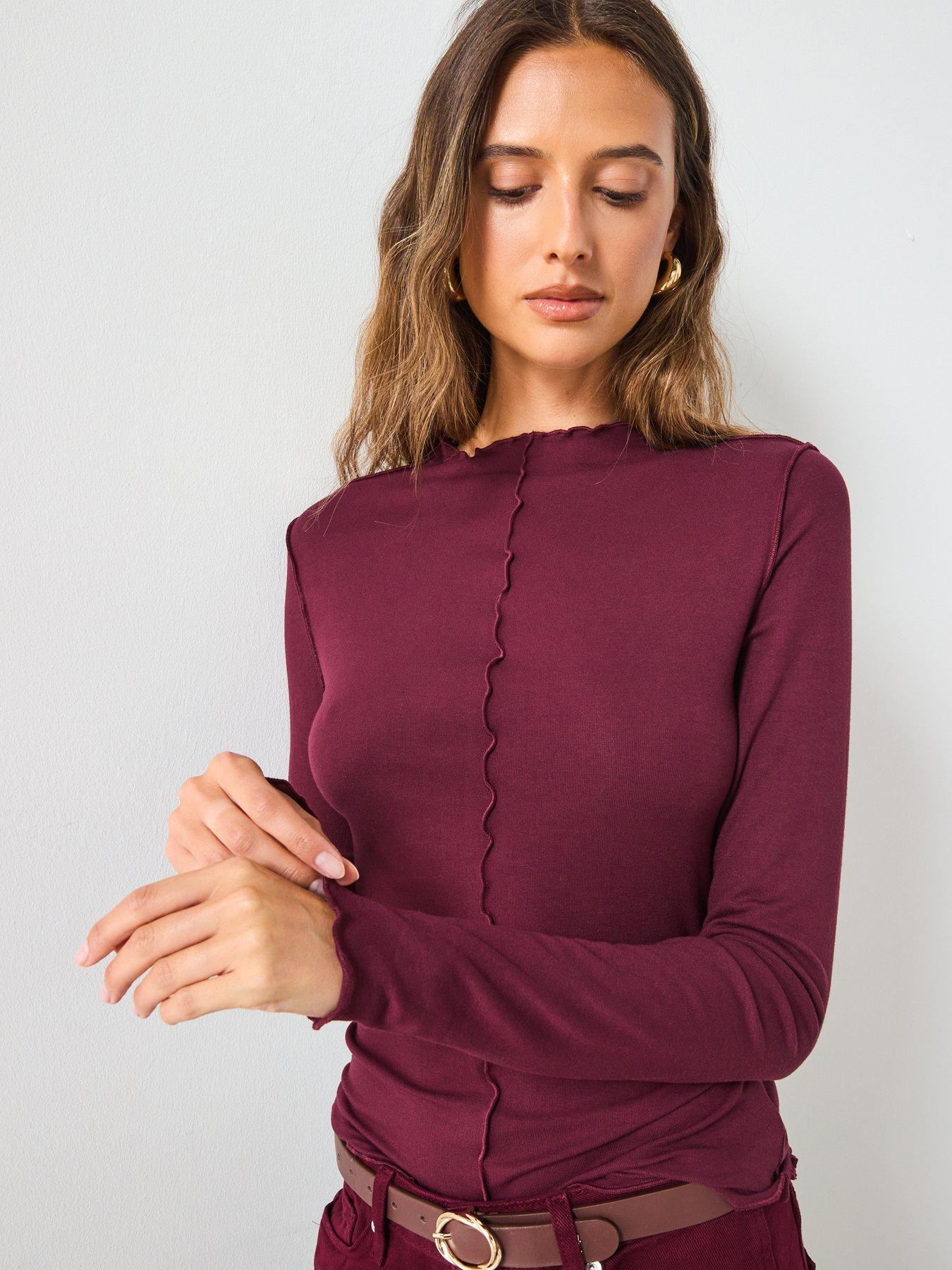 mango-scalloped-edges-t-shirt-reddetail