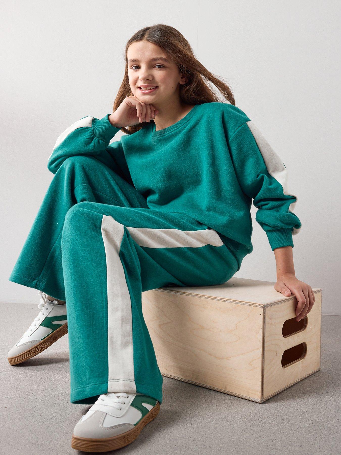 Image 1 of 6 of The Very Collection Girls Sweat with Side Stripes