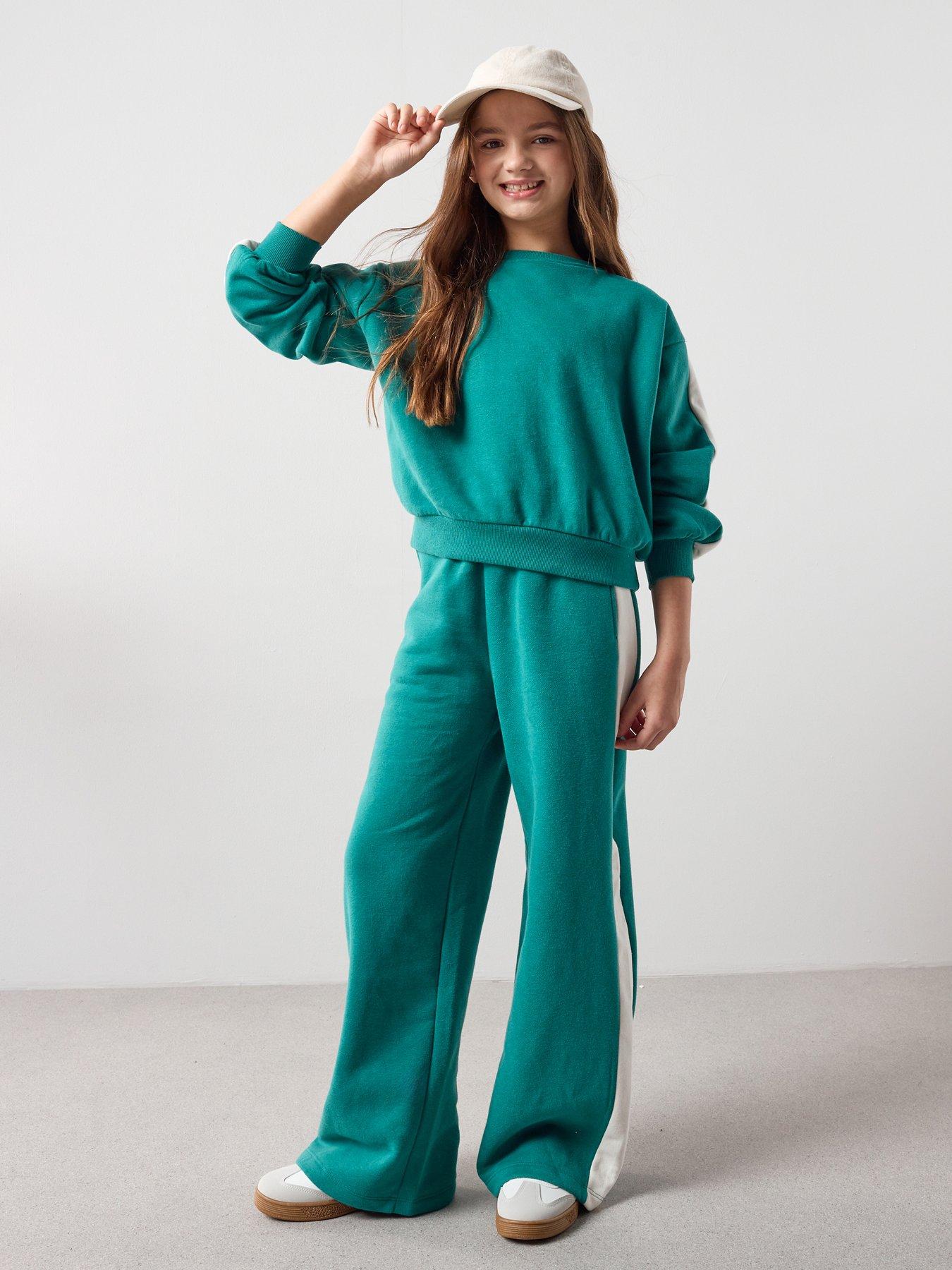 Image 3 of 6 of The Very Collection Girls Sweat with Side Stripes