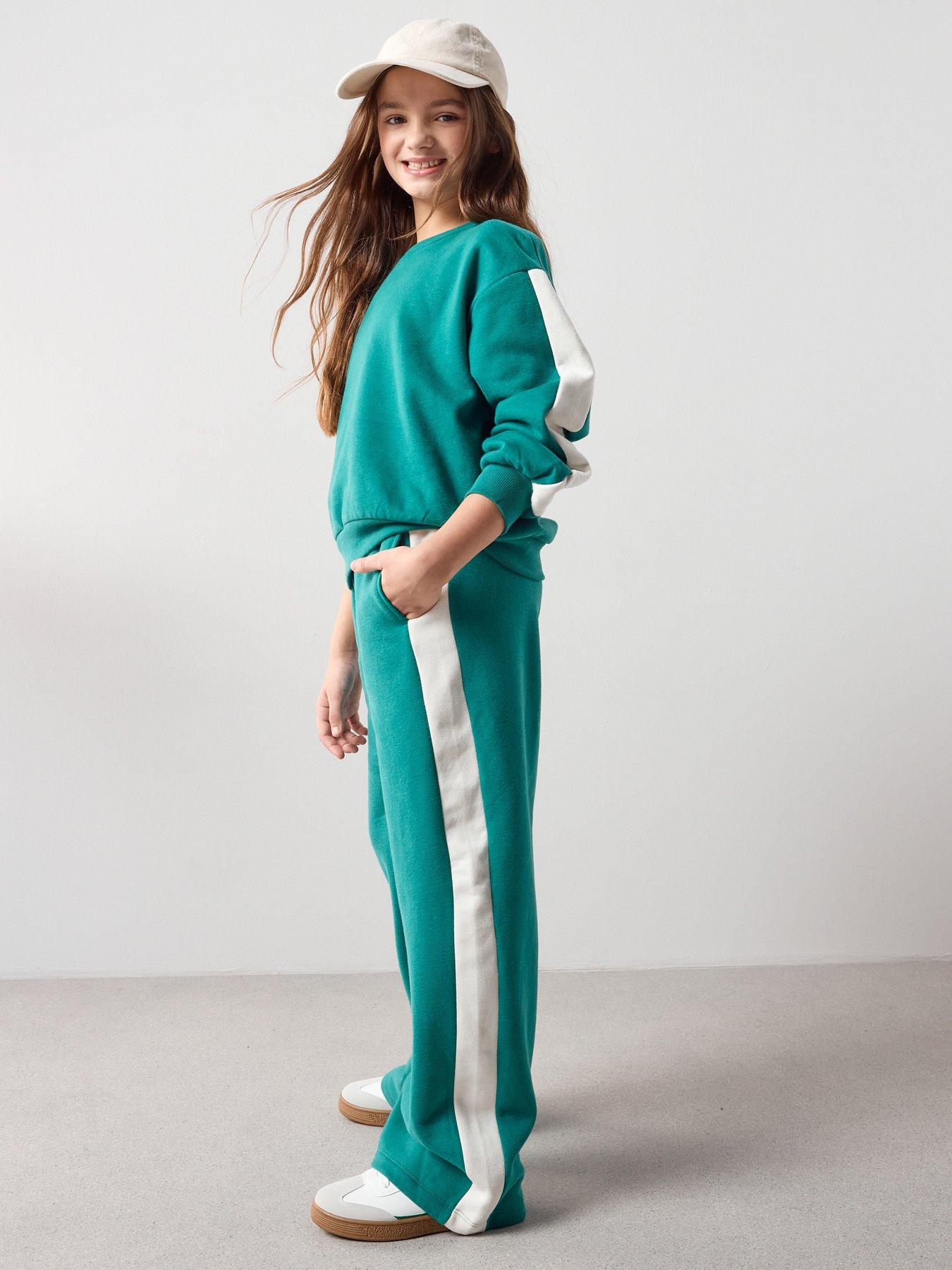 Image 5 of 6 of The Very Collection Girls Sweat with Side Stripes