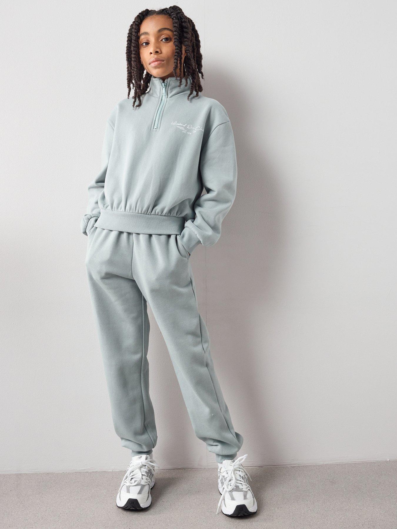 Image 3 of 6 of The Very Collection Girls Sweat Joggers - Sage Green