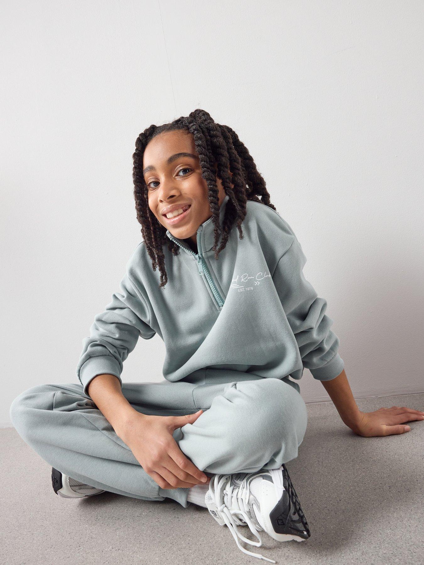 Image 5 of 6 of The Very Collection Girls Sweat Joggers - Sage Green