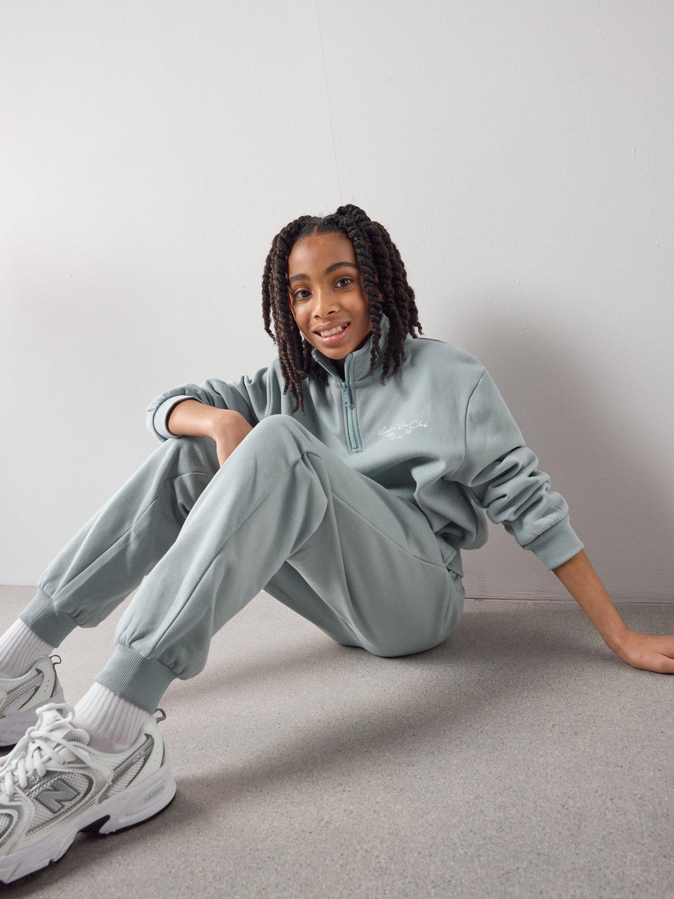 Image 6 of 6 of The Very Collection Girls Sweat Joggers - Sage Green