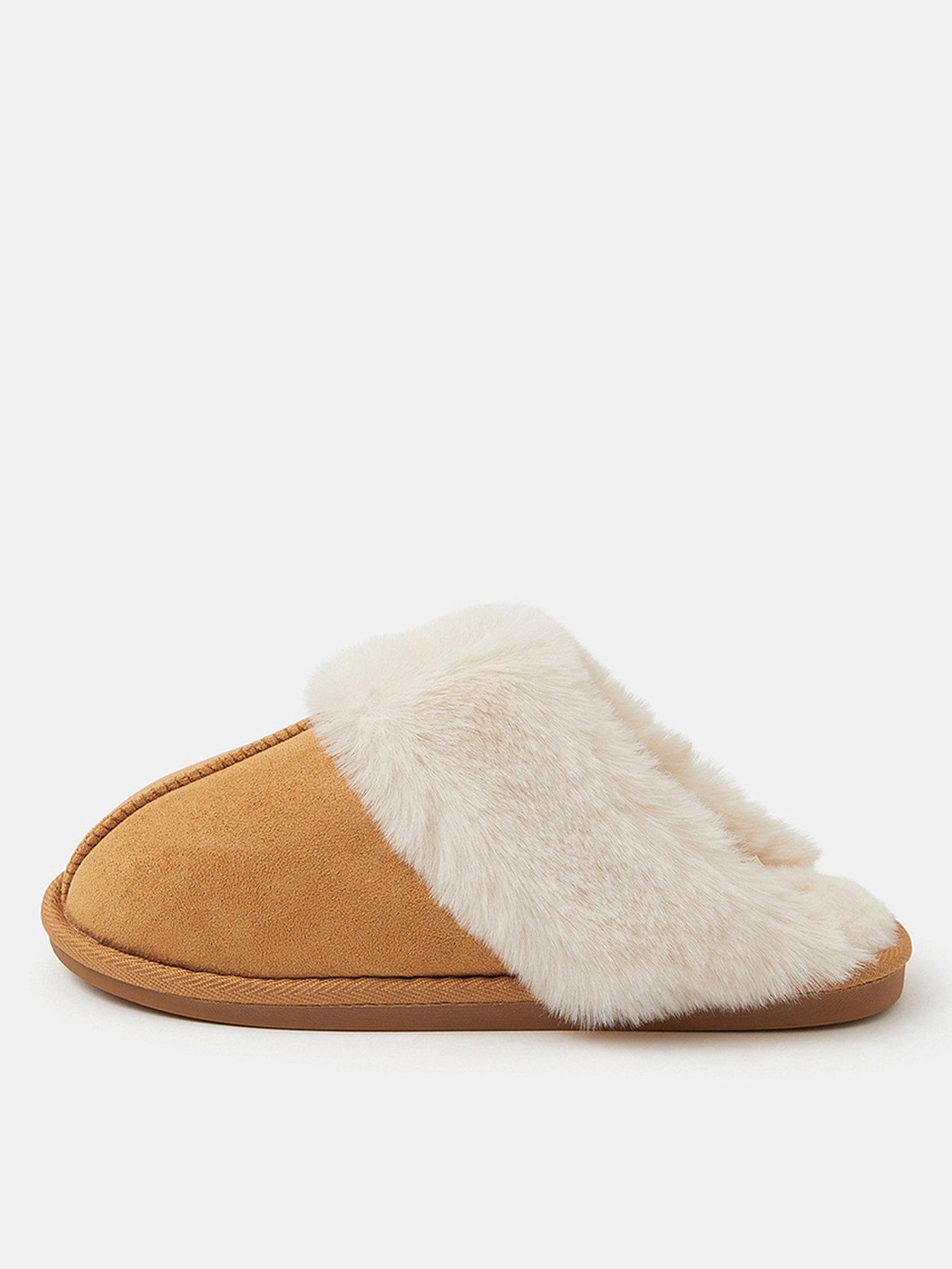 Accessorize Suedette Mule Slippers - Brown